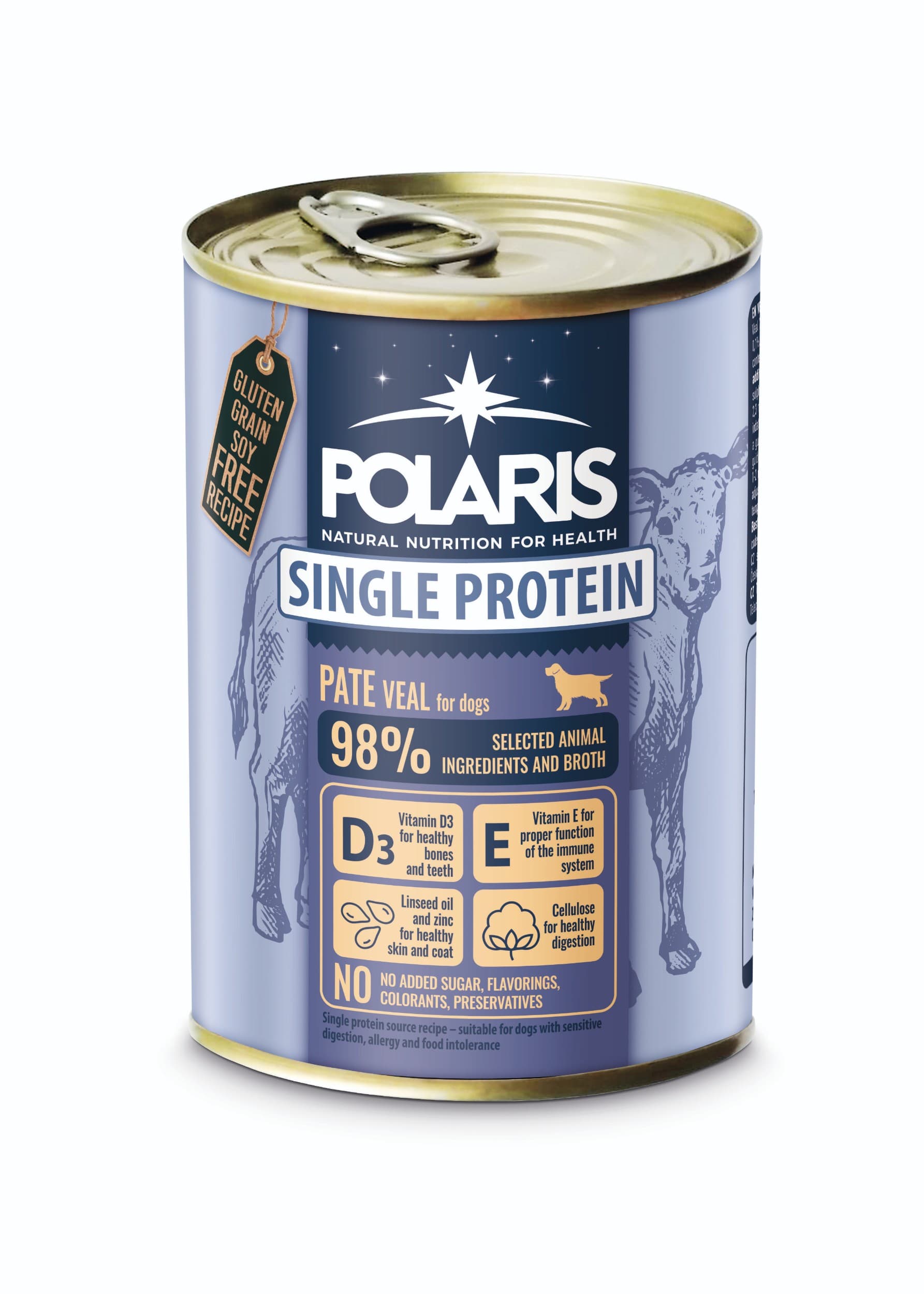Polaris Single Protein Paté konzerva pro psy telecí 400g