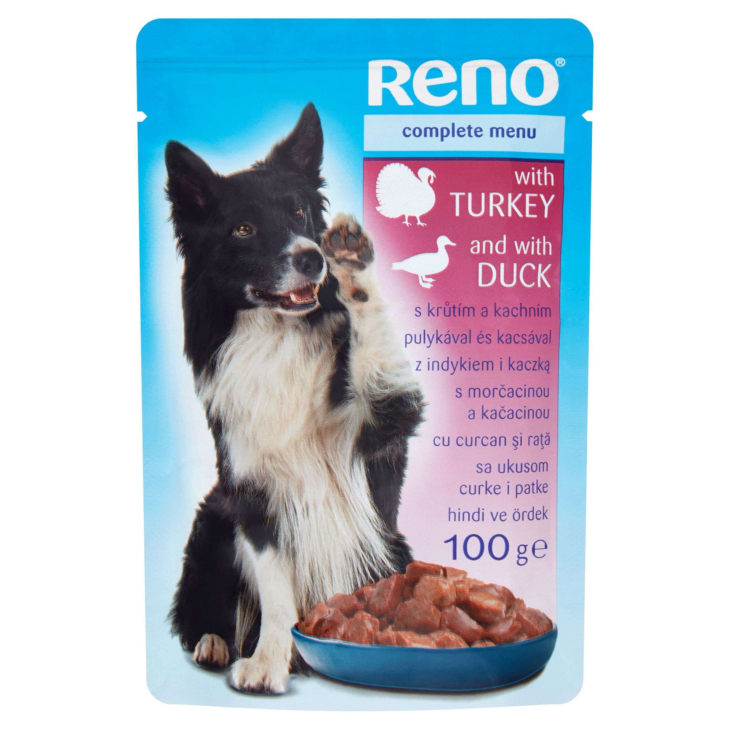 Reno Kompletní krmivo pro dospělé psy s krůtím a kachním 100 g
