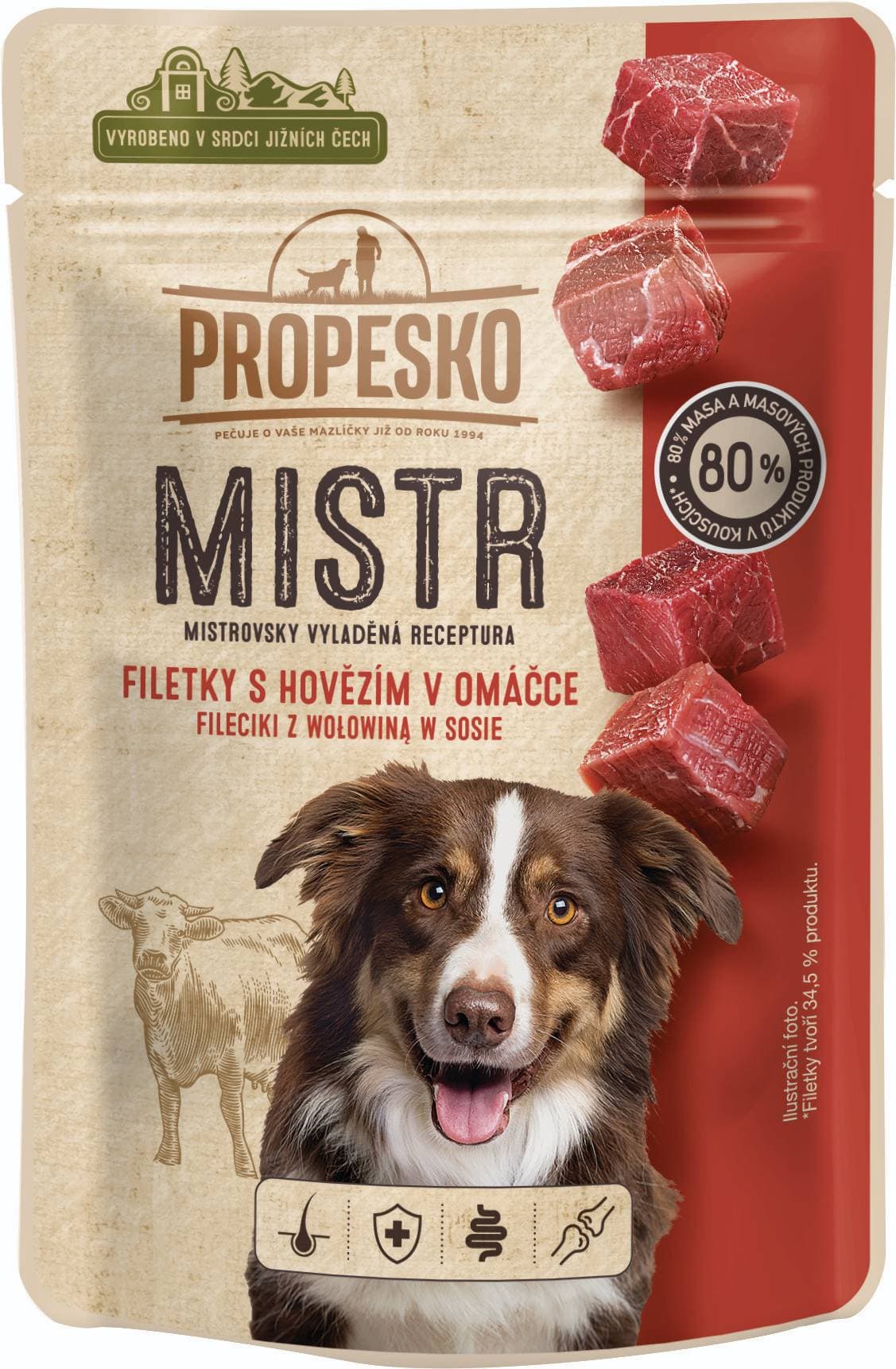 Propesko Mistr filetky s hovězím v omáčce 85 g