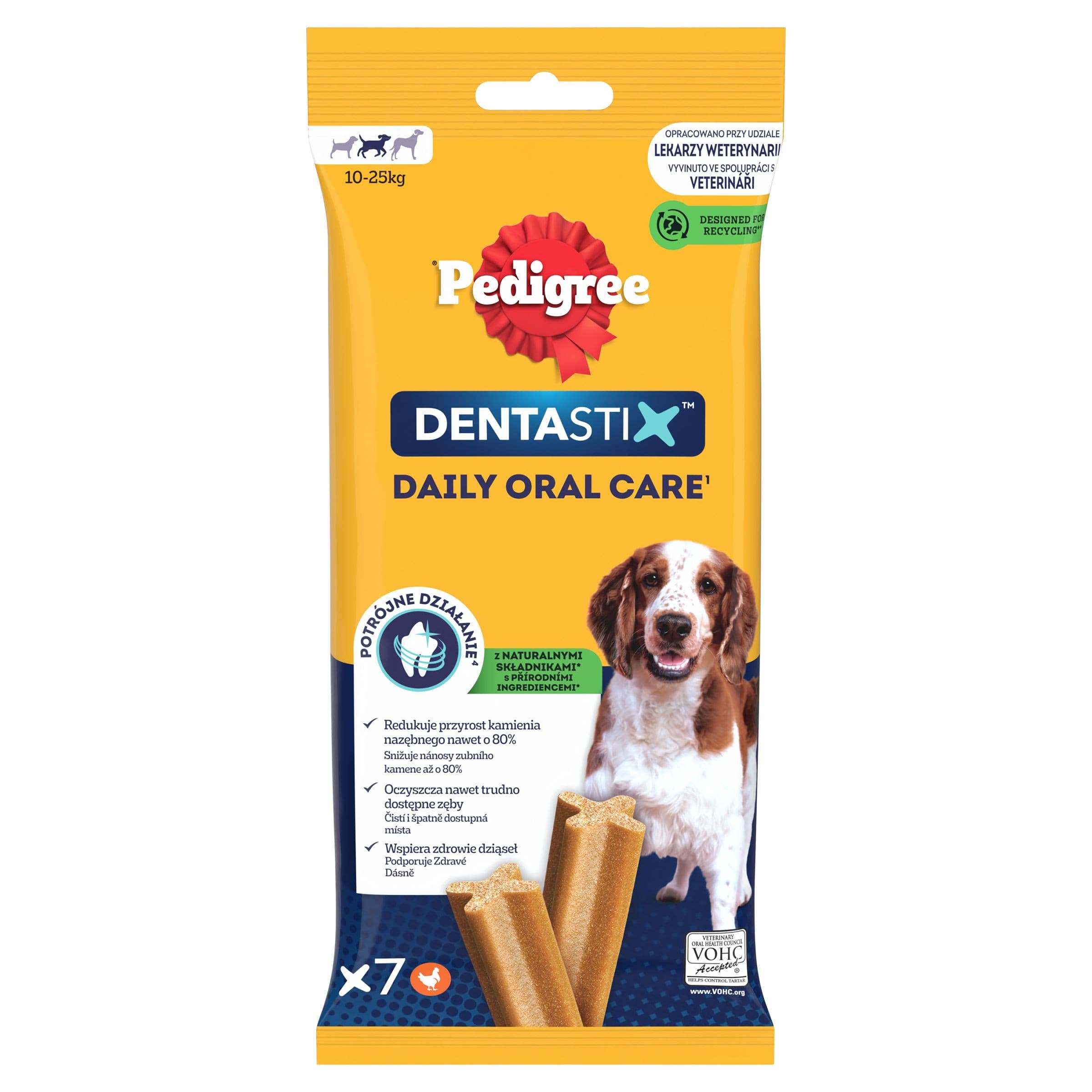 Pedigree DenstaStix Medium 10-25kg 7 tyčinek 180 g