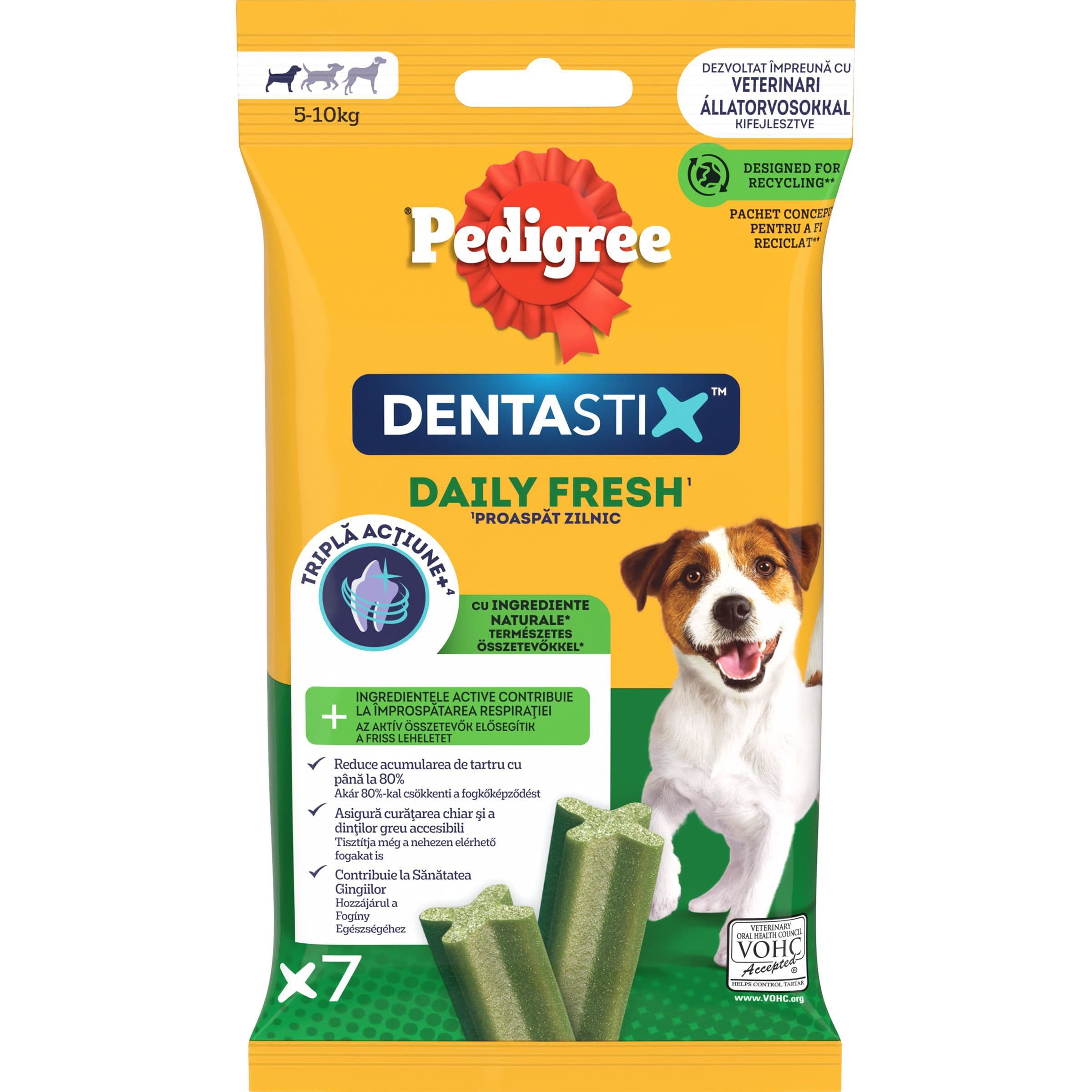 Pedigree Dentastix Denní osvěžení 5-10kg 7 tyčinek 110 g