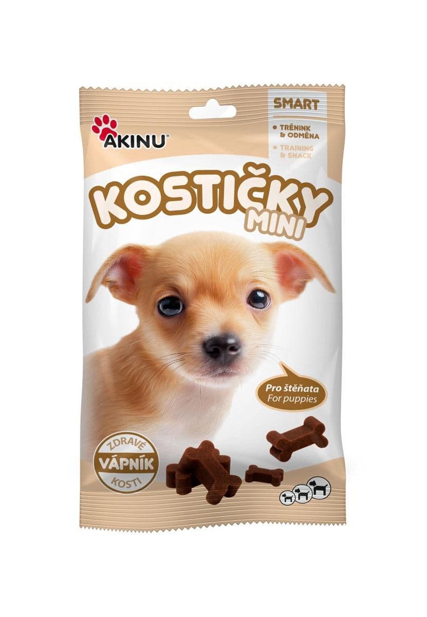 Akinu Kostičky Mini pro štěňata s vápníkem 60 g