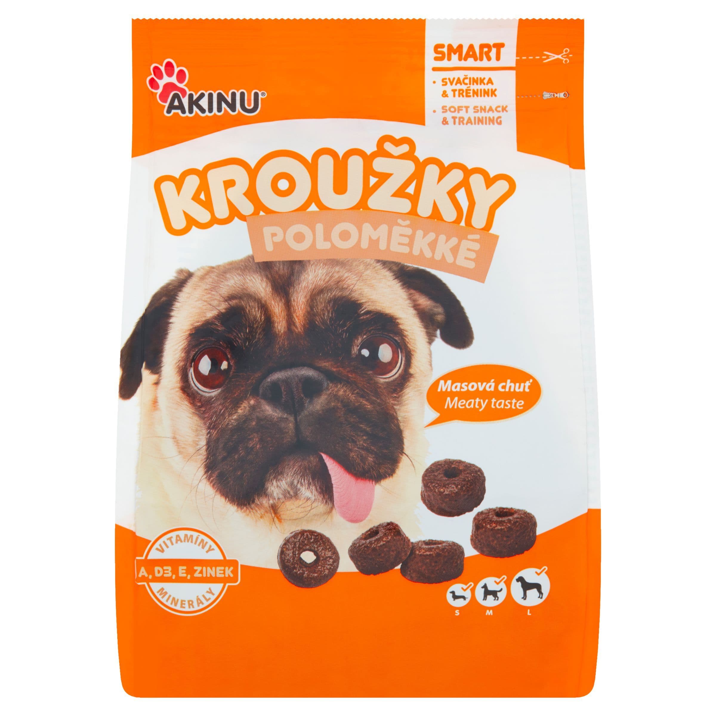 Akinu Kroužky pro psy poloměkké 500 g