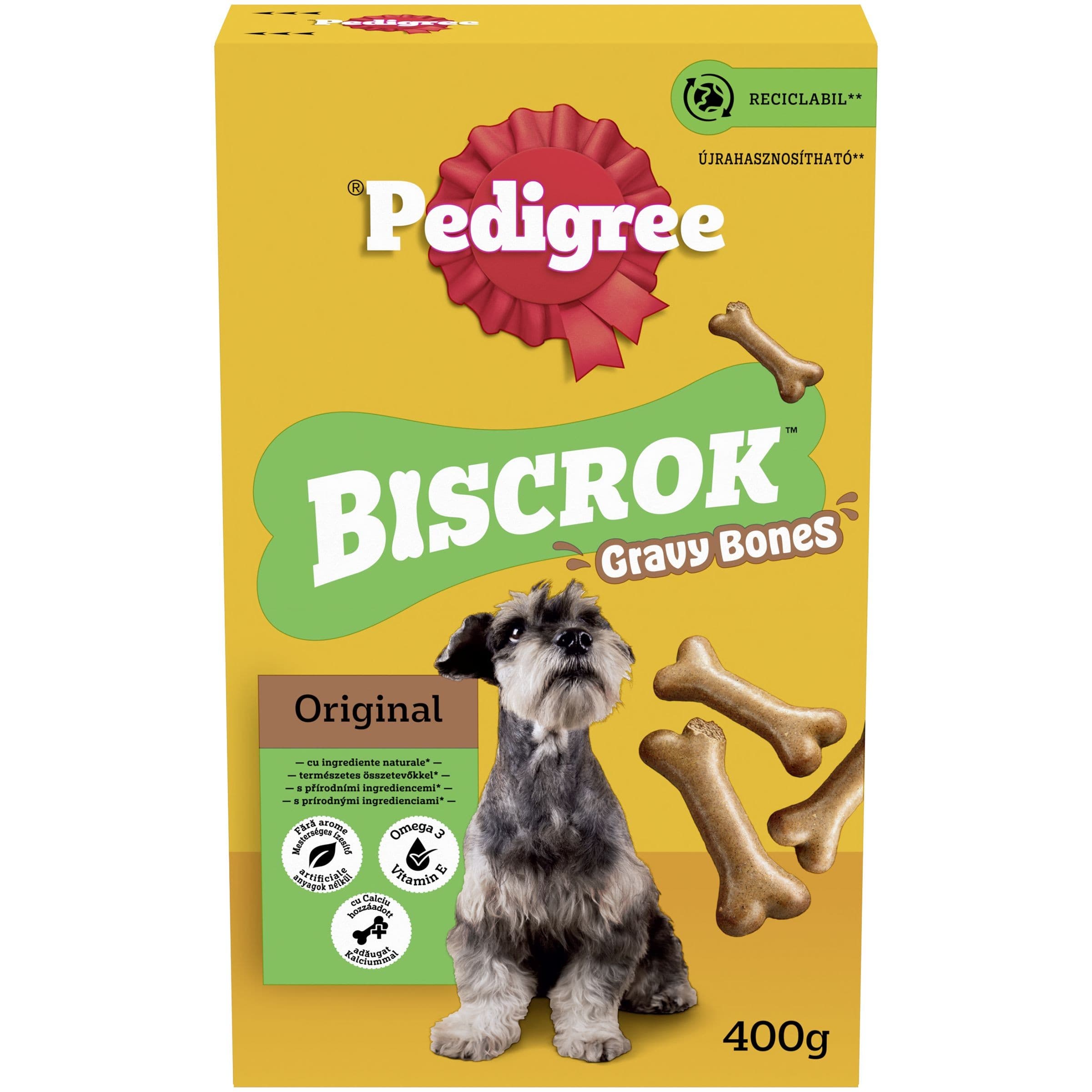 Pedigree Biscrok Gravy Bones sušenky pro psy 400g