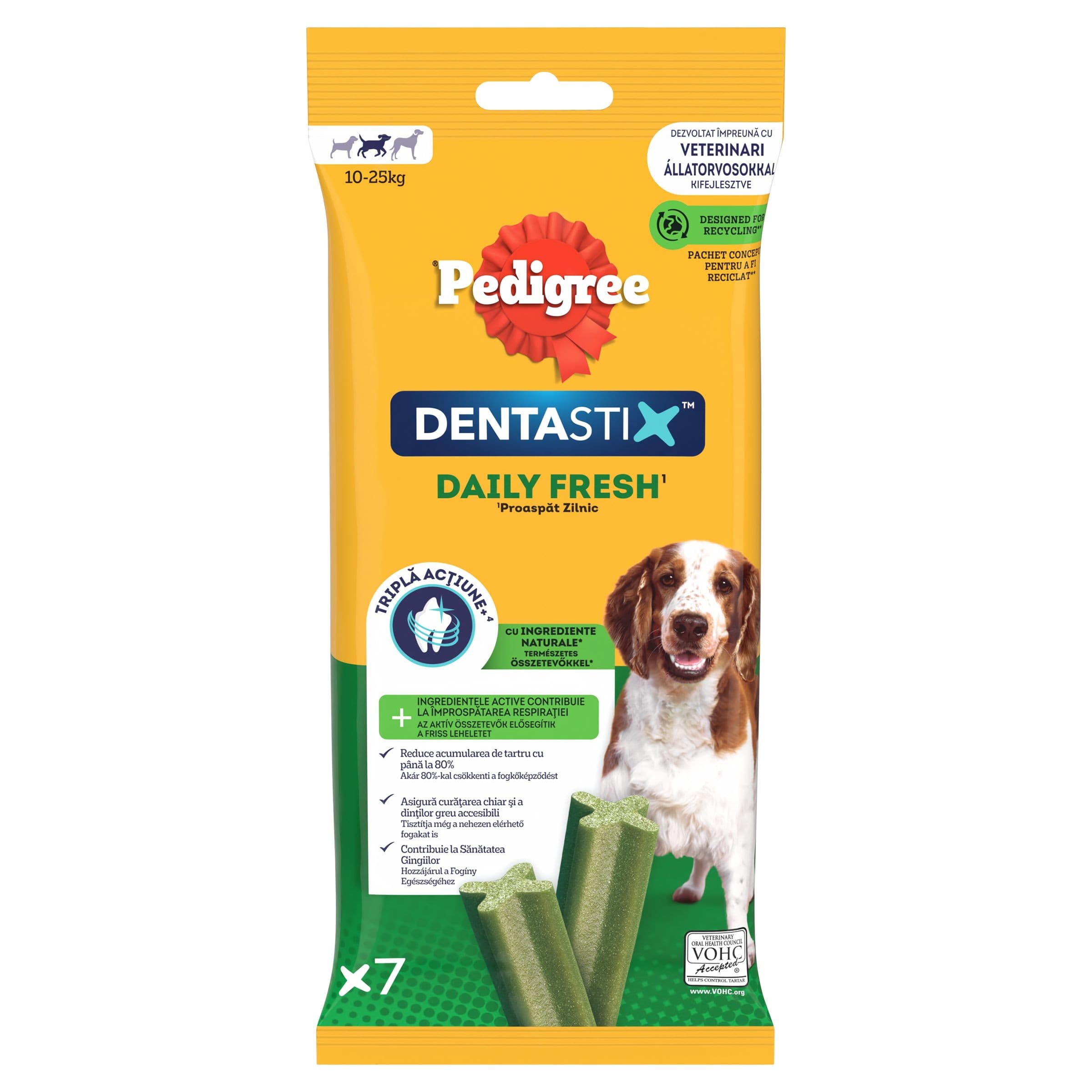 Pedigree Dentastix Denní osvěžení 10-25kg 7 tyčinek 180 g