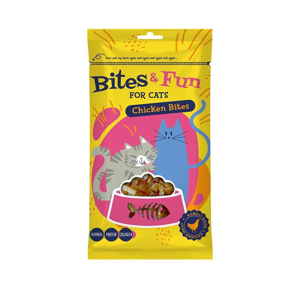 Bites&Fun kuřecí kousky pro kočky 60 g