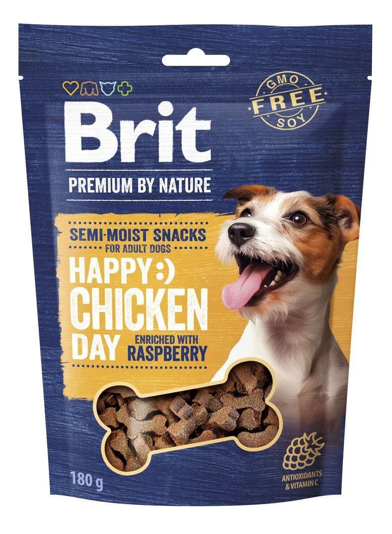 Brit Premium by Nature Dog Semi-moist Snacks Chicken with Raspberry 180 g
