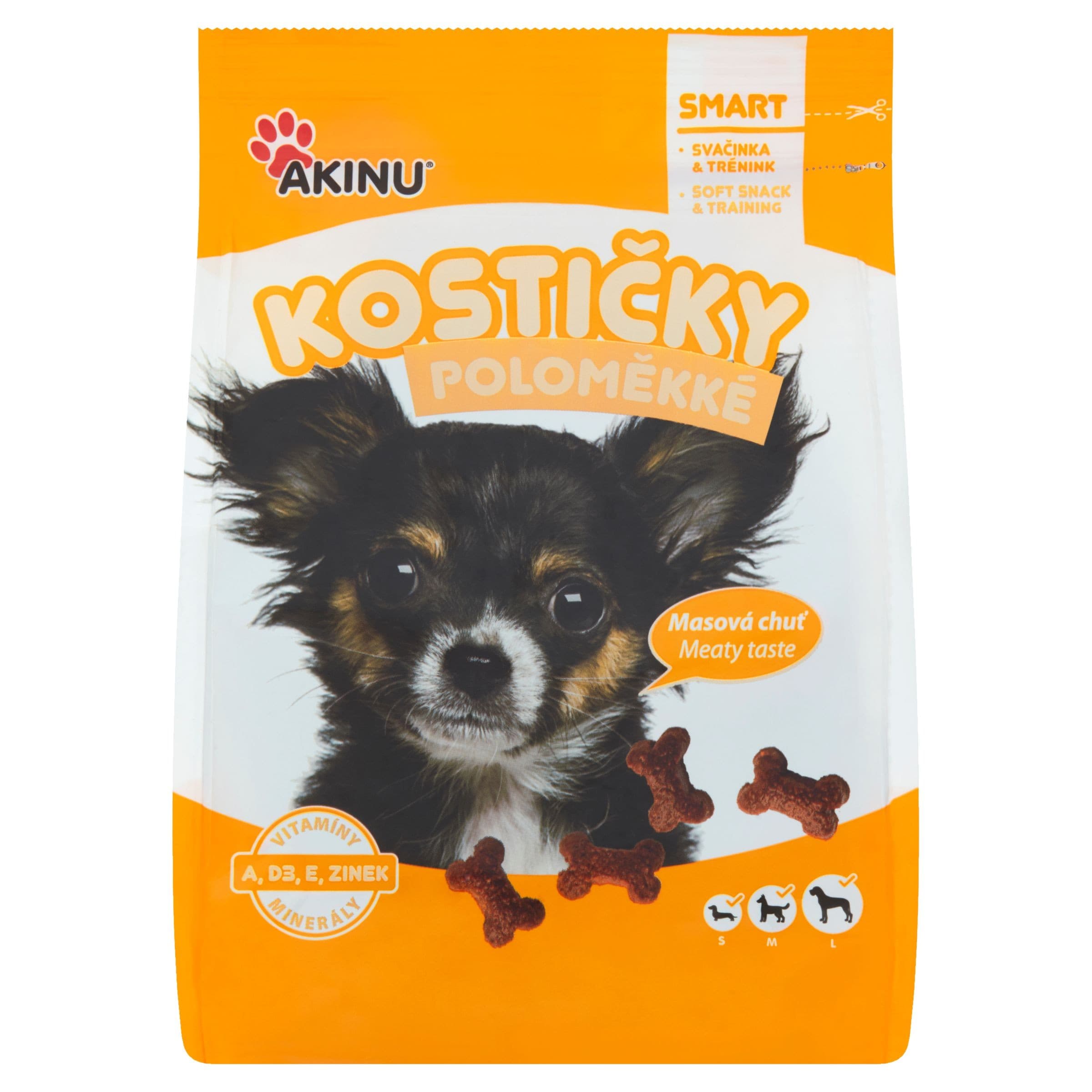 Akinu Kostičky pro psy poloměkké 500 g