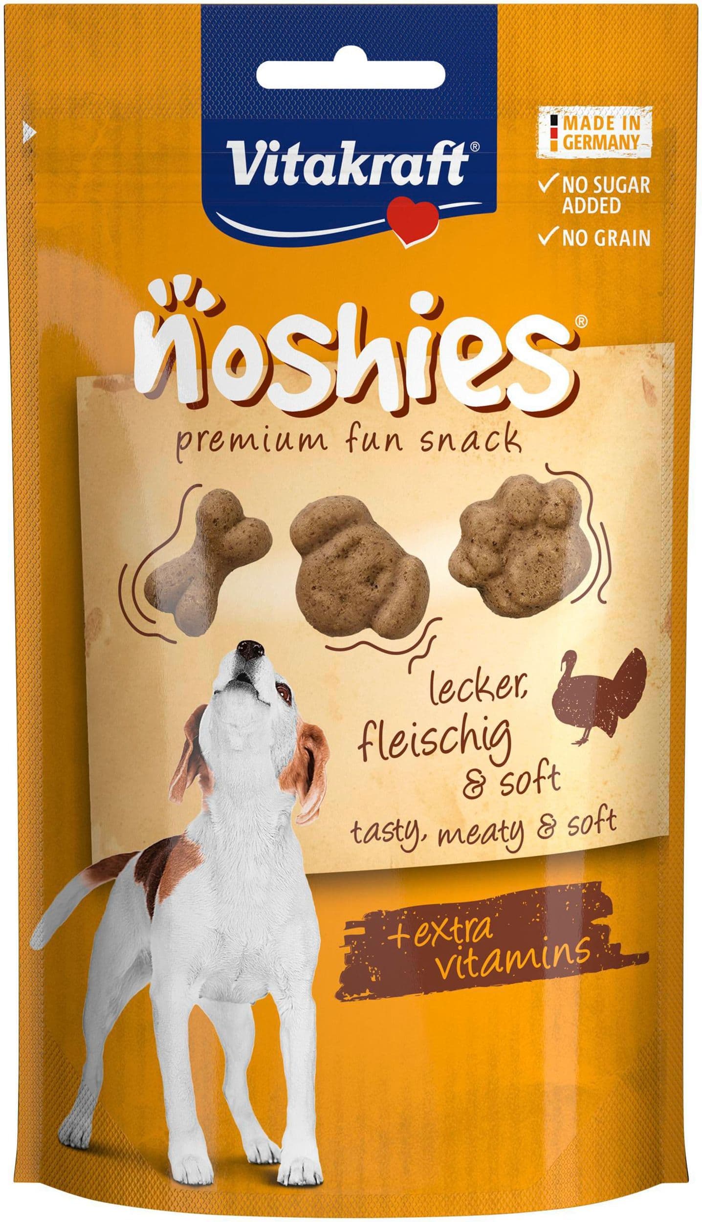 Pamlsky pro psy Vitakraft Noshies krůtí 90 g