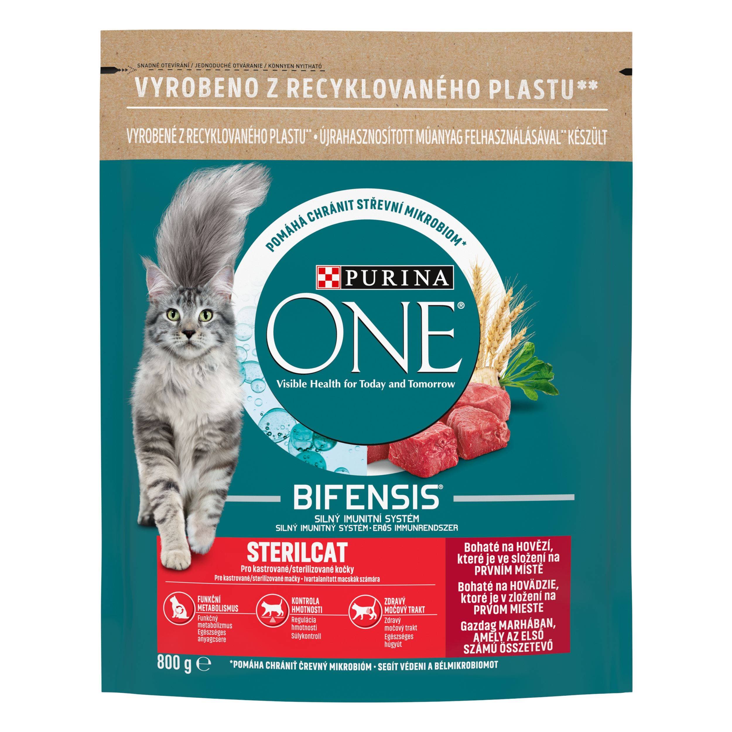 Purina ONE Sterilcat bohaté na lososa a pšenici 800 g