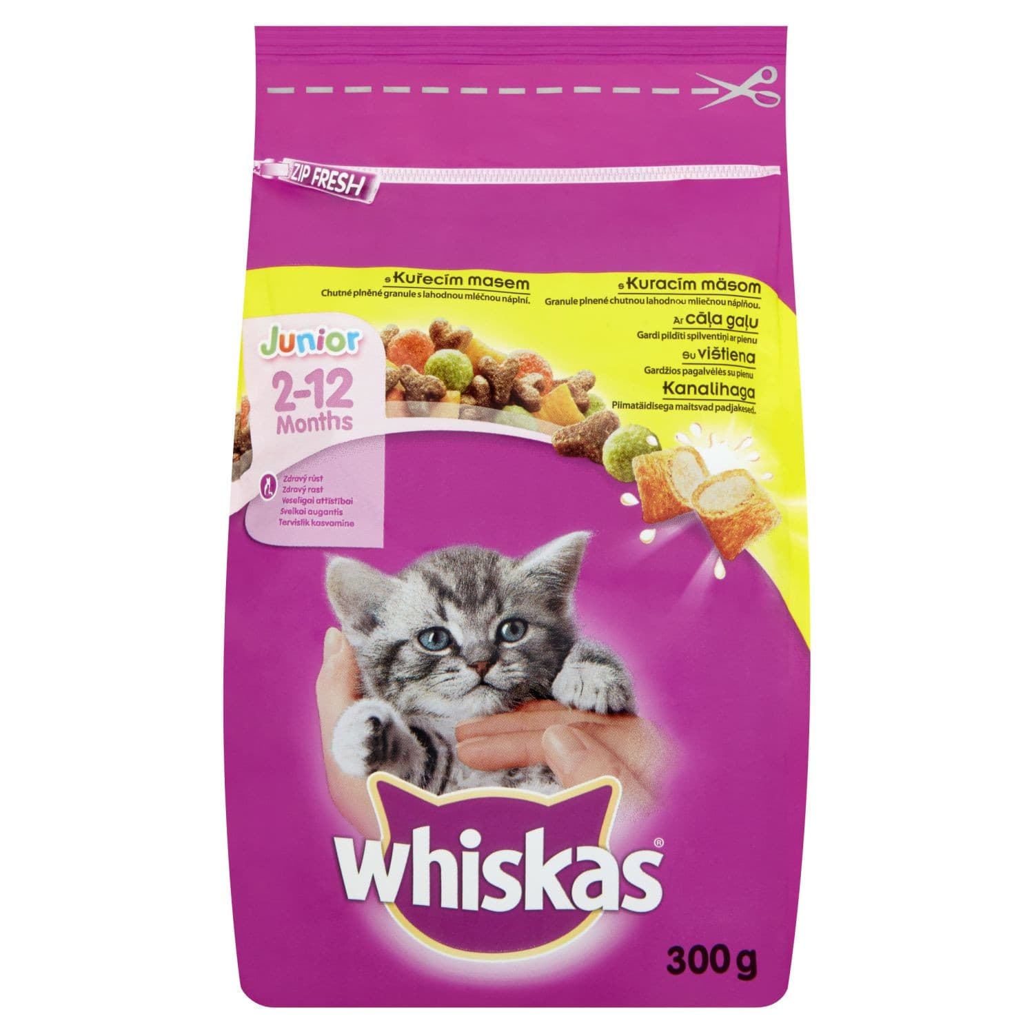Whiskas granule junior s kuřecím masem 300 g