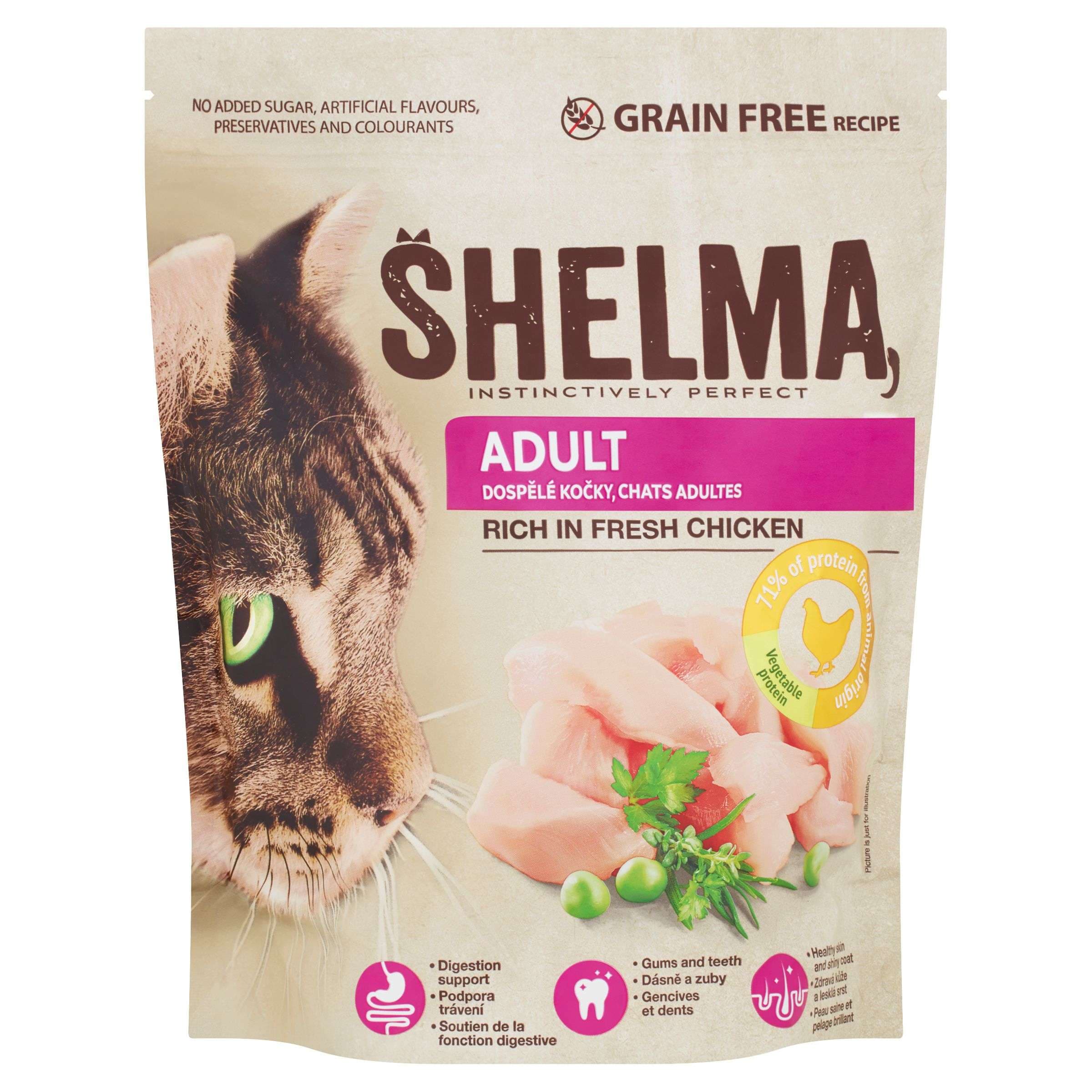 Shelma Adult Granule pro dospělé kočky kuře 750 g