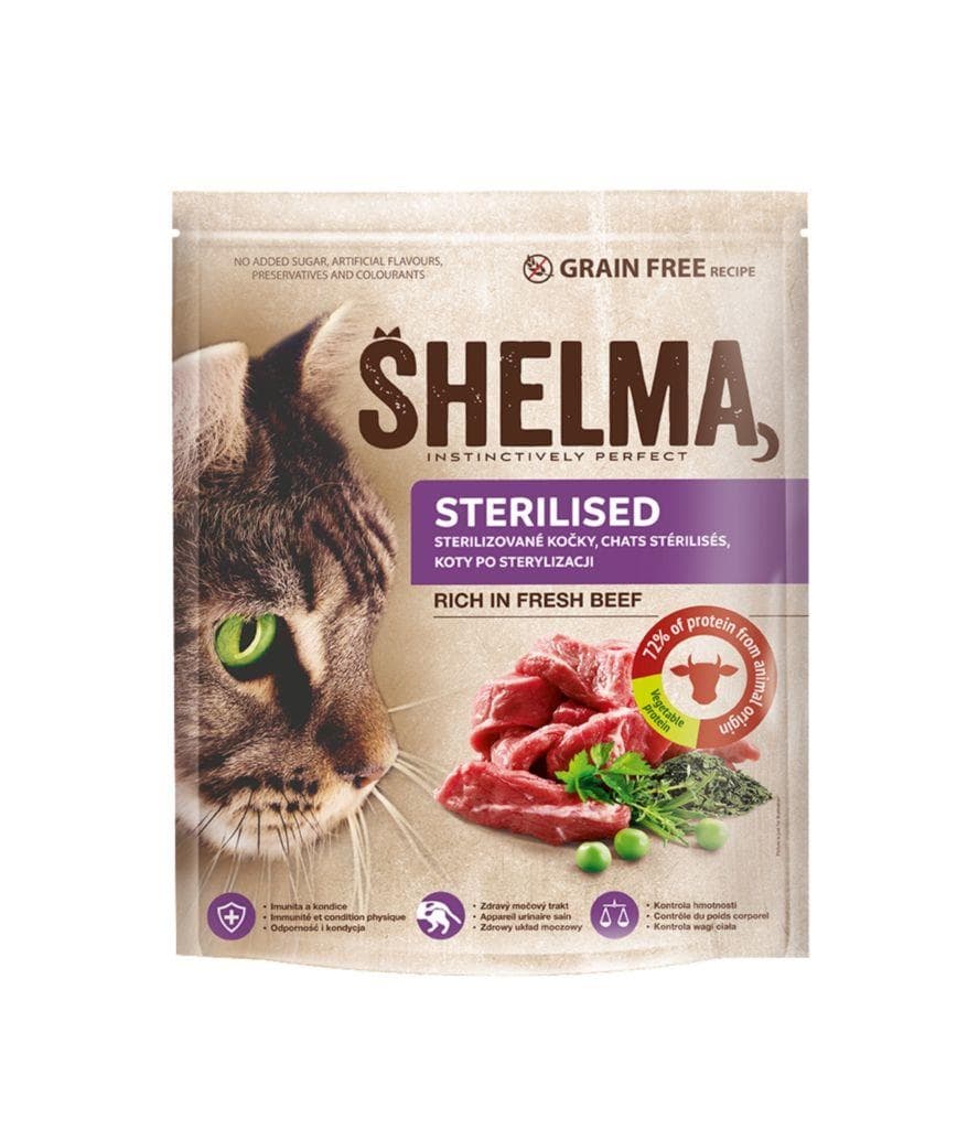 Shelma Granule pro kočky Sterile hovězí 1,4kg
