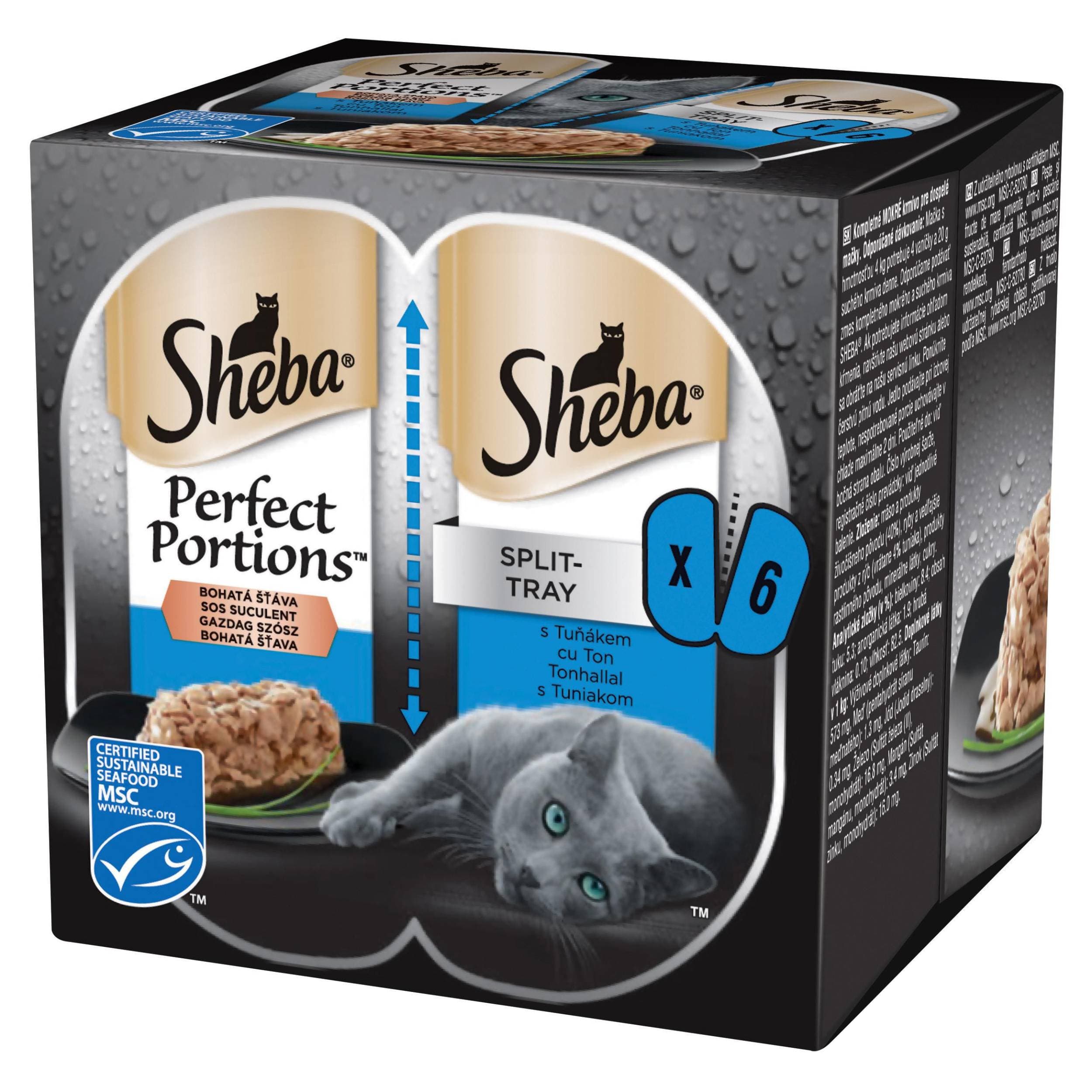 Sheba Perfect Portions s tuňákem 6x37,5g 225g