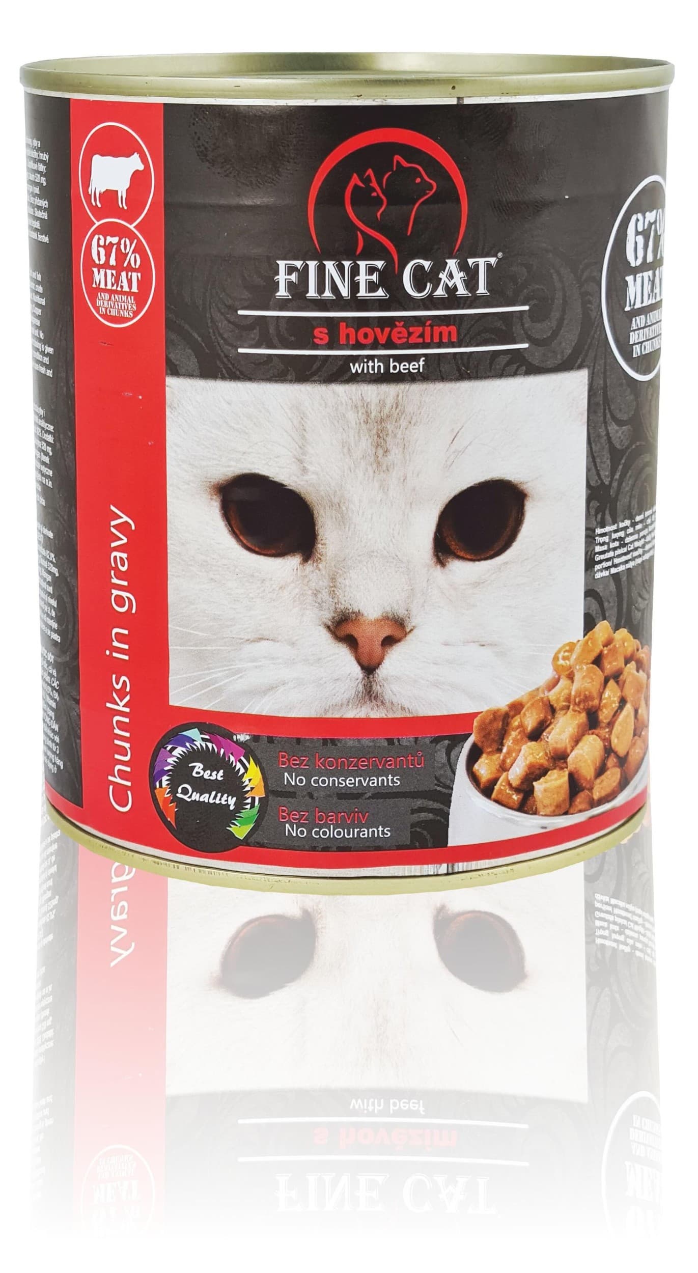 Fine Cat konzerva pro kočky s Hovězím 830g