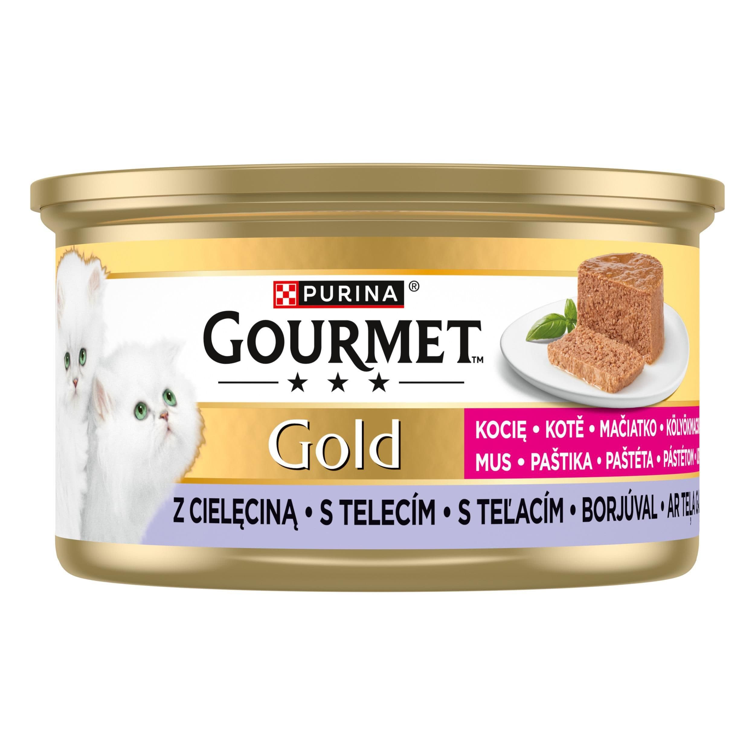 Gourmet Gold kitten paštika s telecím 85g
