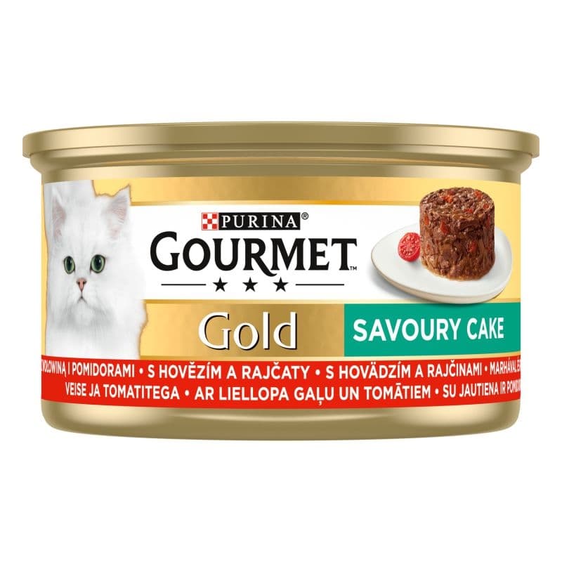 Gourmet Gold Savoury cake s hovězím a rajčaty 85 g