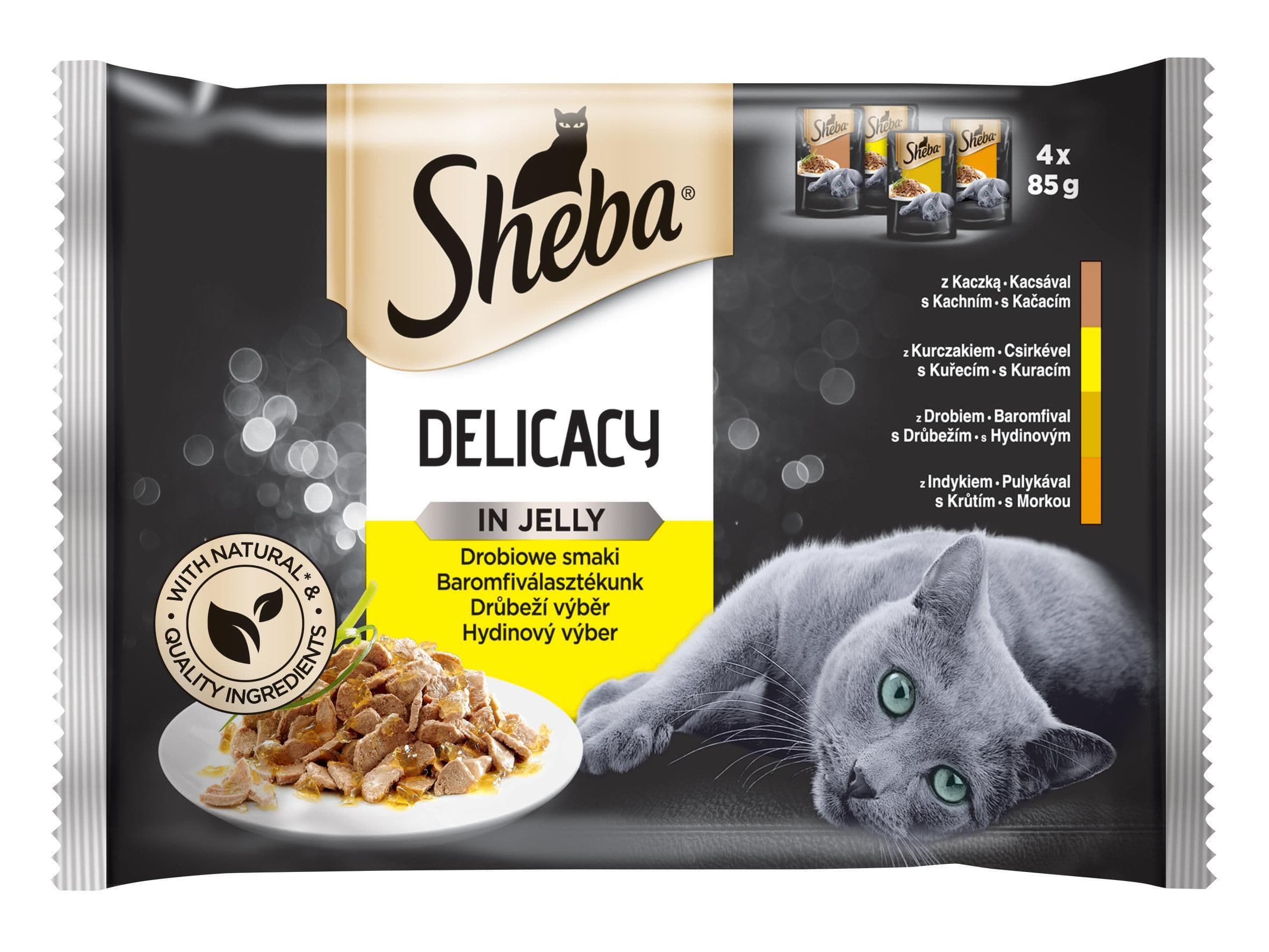 Sheba Drůbeží výběr kompletní krmivo pro dospělé kočky 4x85 g