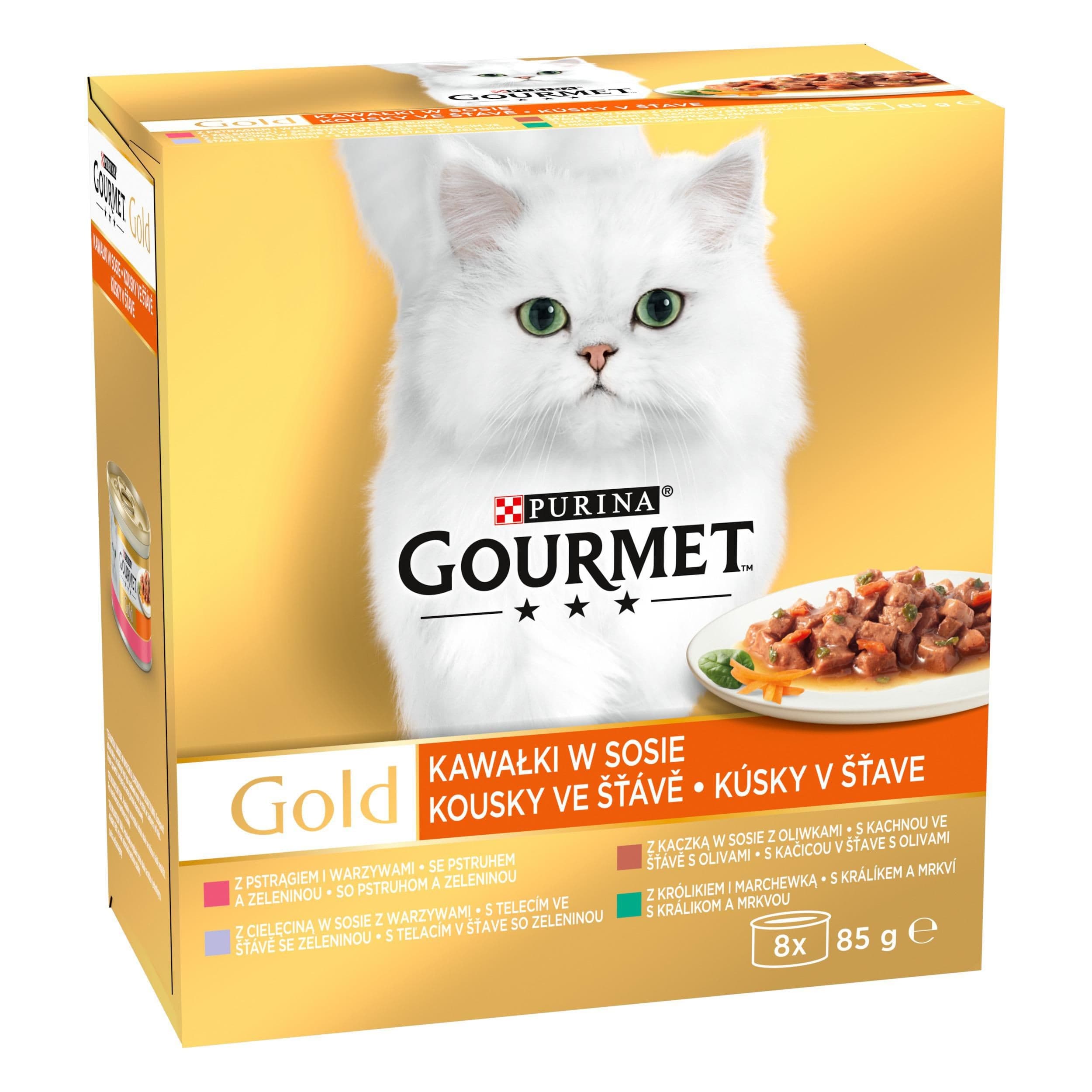 Gourmet Gold multipack kousky se zeleninou ve šťávě 8x85 g