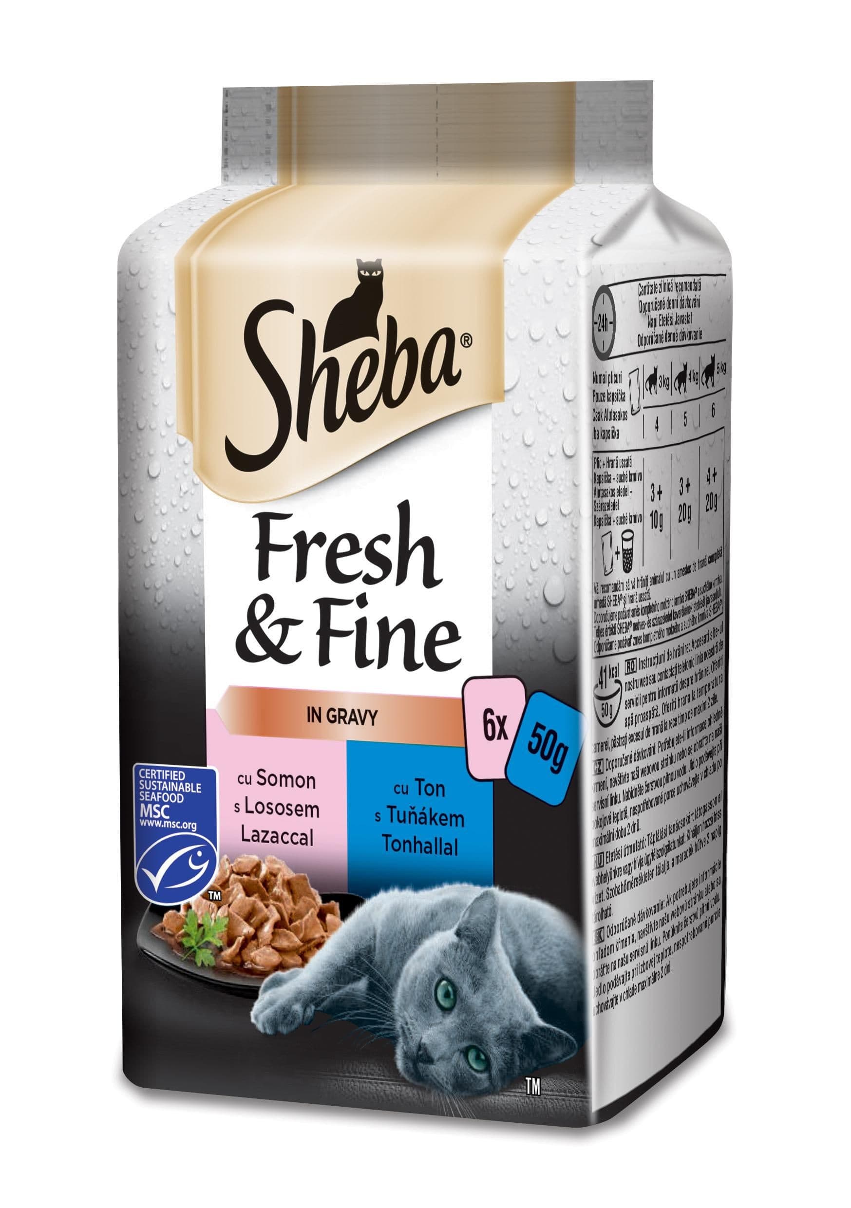 Sheba Fresh & Fine Rybí výběr ve šťávě 6x50 g
