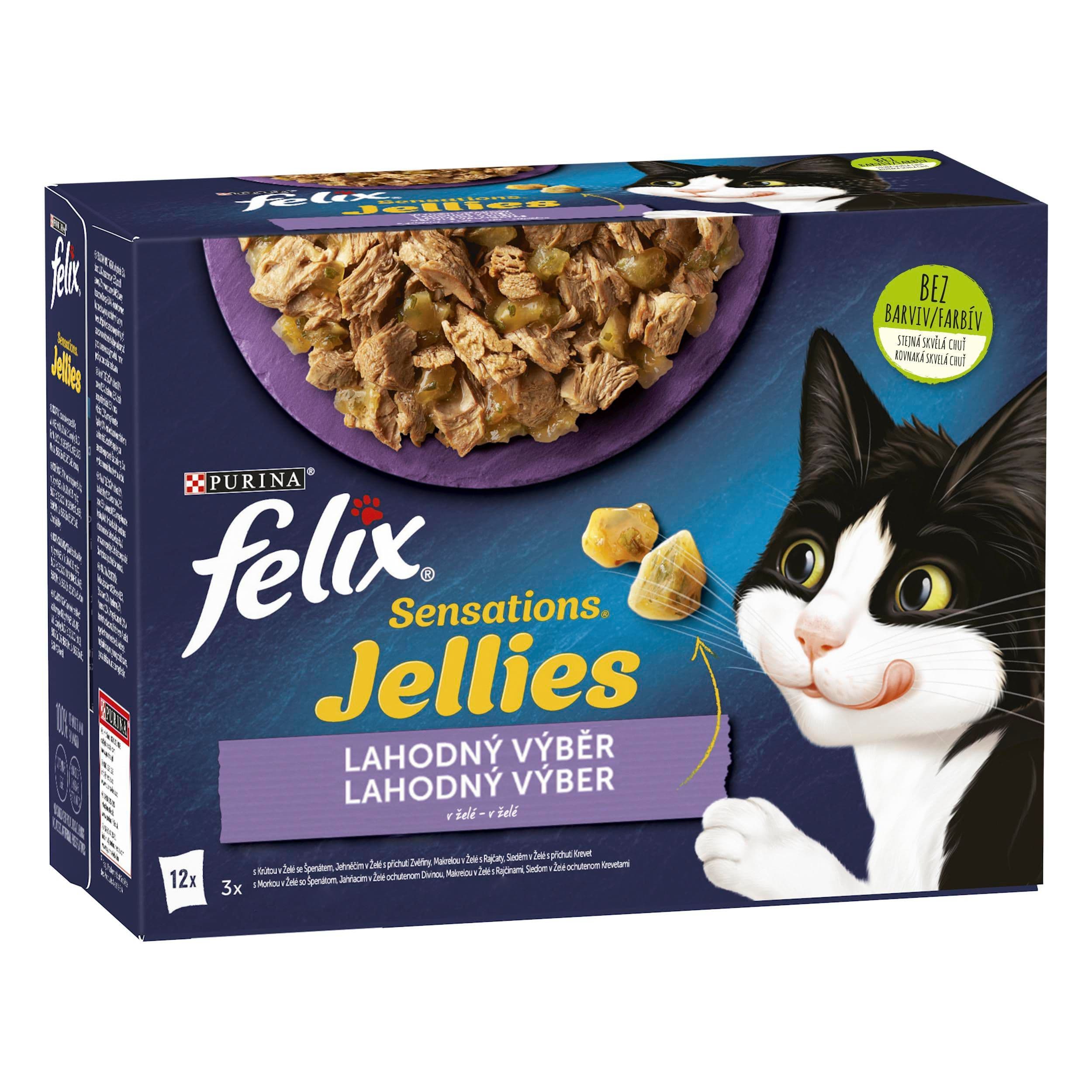 FELIX Sensations Jellies Multipack pro kočky 12x85g