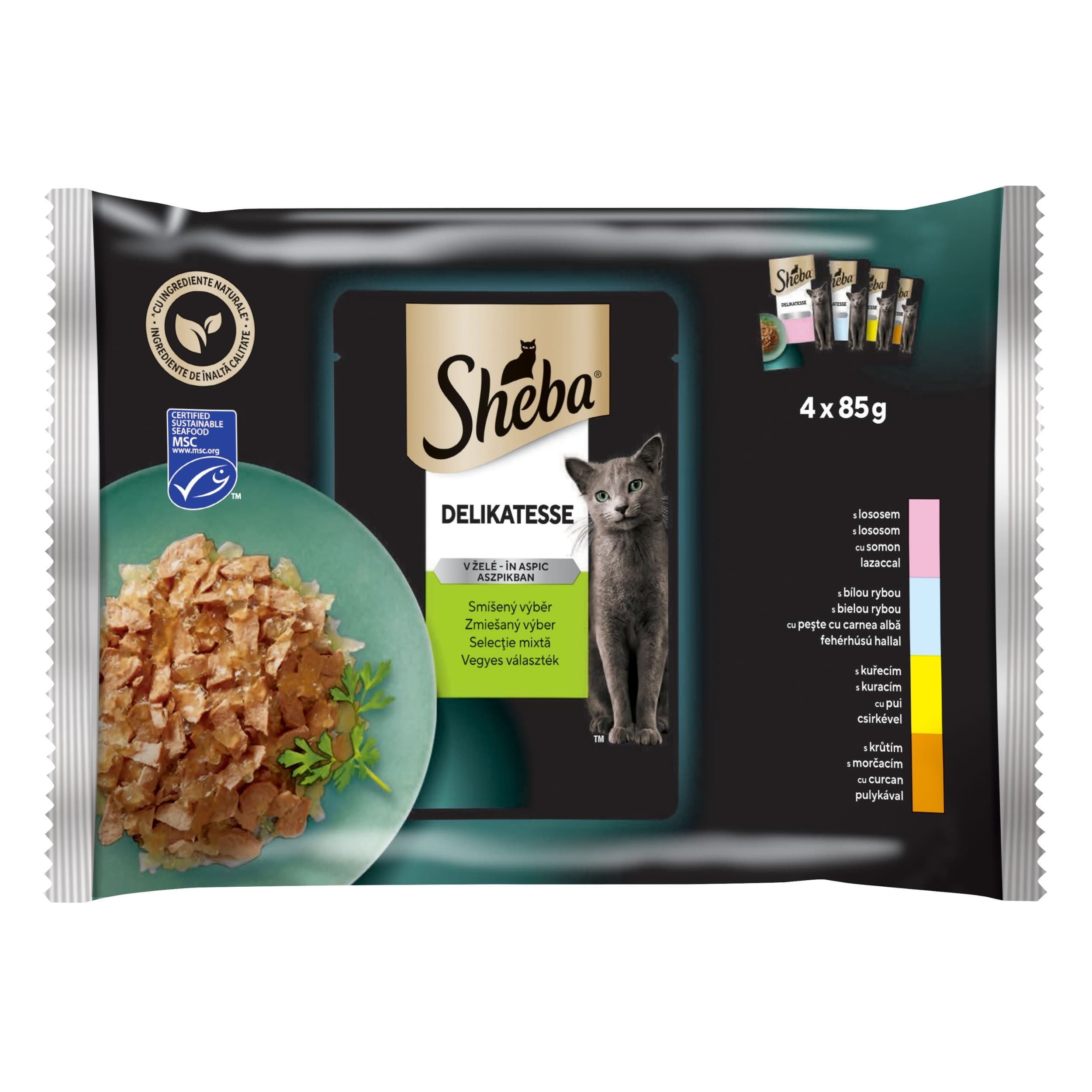 Sheba kapsičky Mixovaný výběr v želé 340g