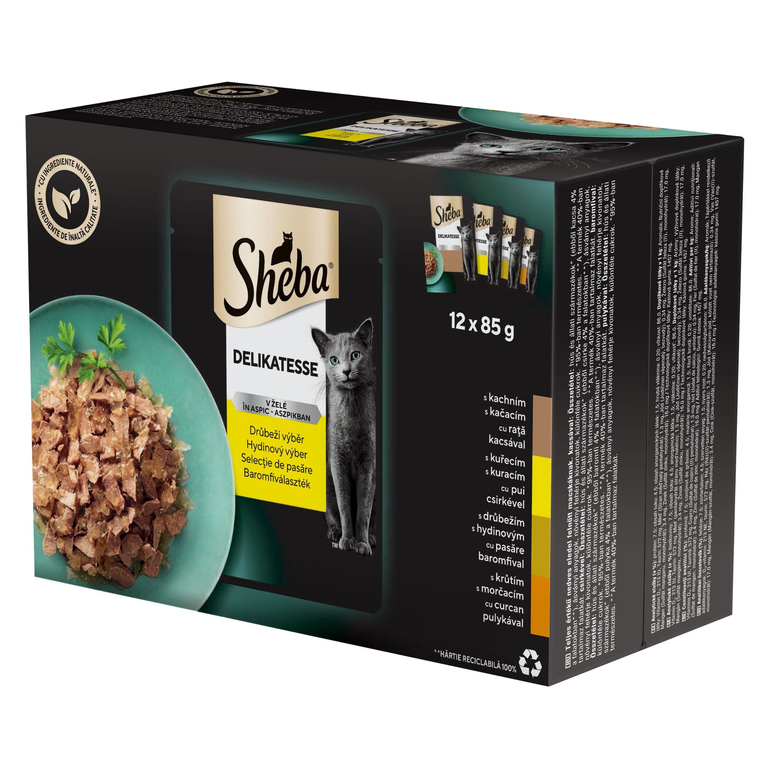 Sheba kapsičky Drůbeží výběr v želé 1020g