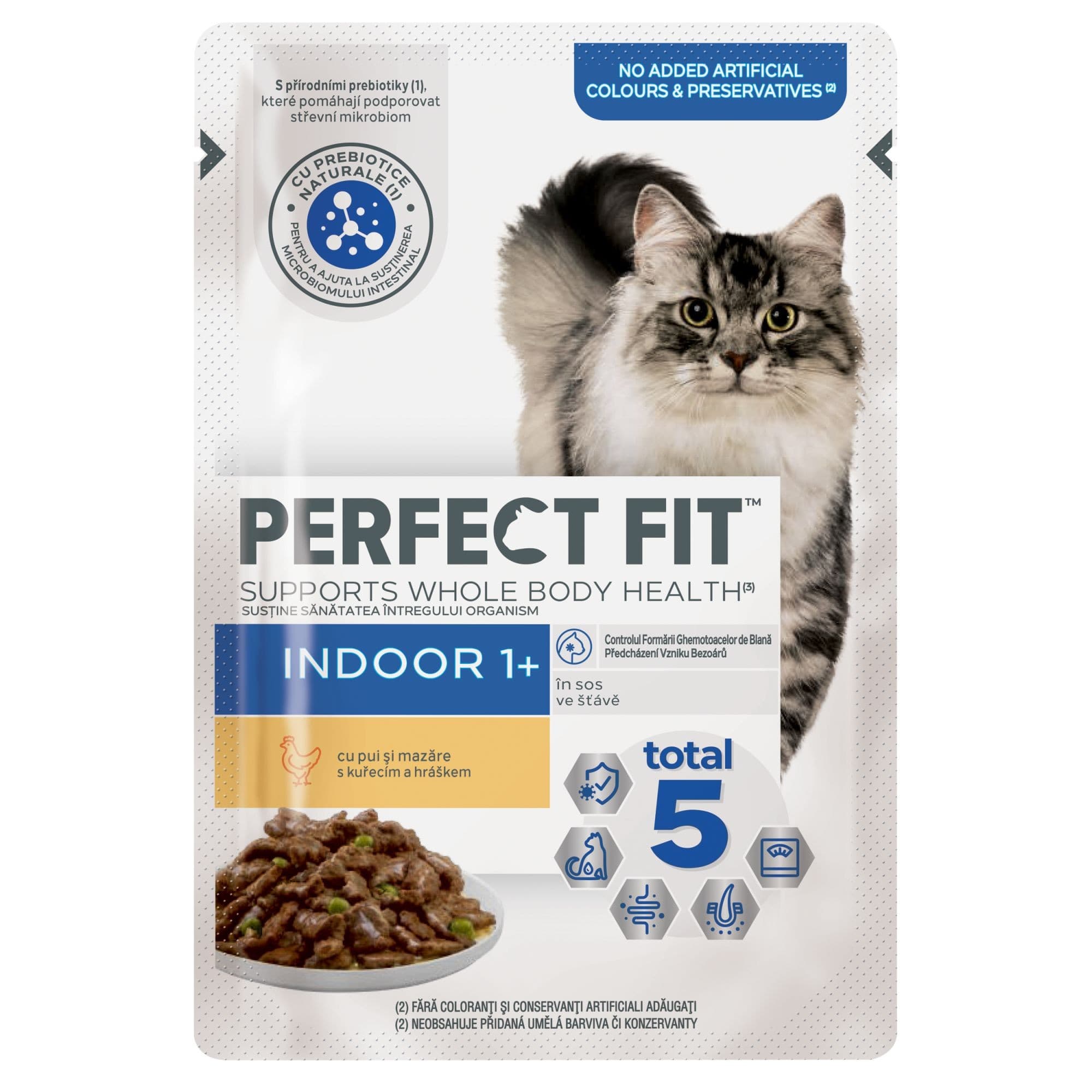 Perfect Fit Indoor kapsičky s kuřecím pro dospělé domácí kočky 85 g