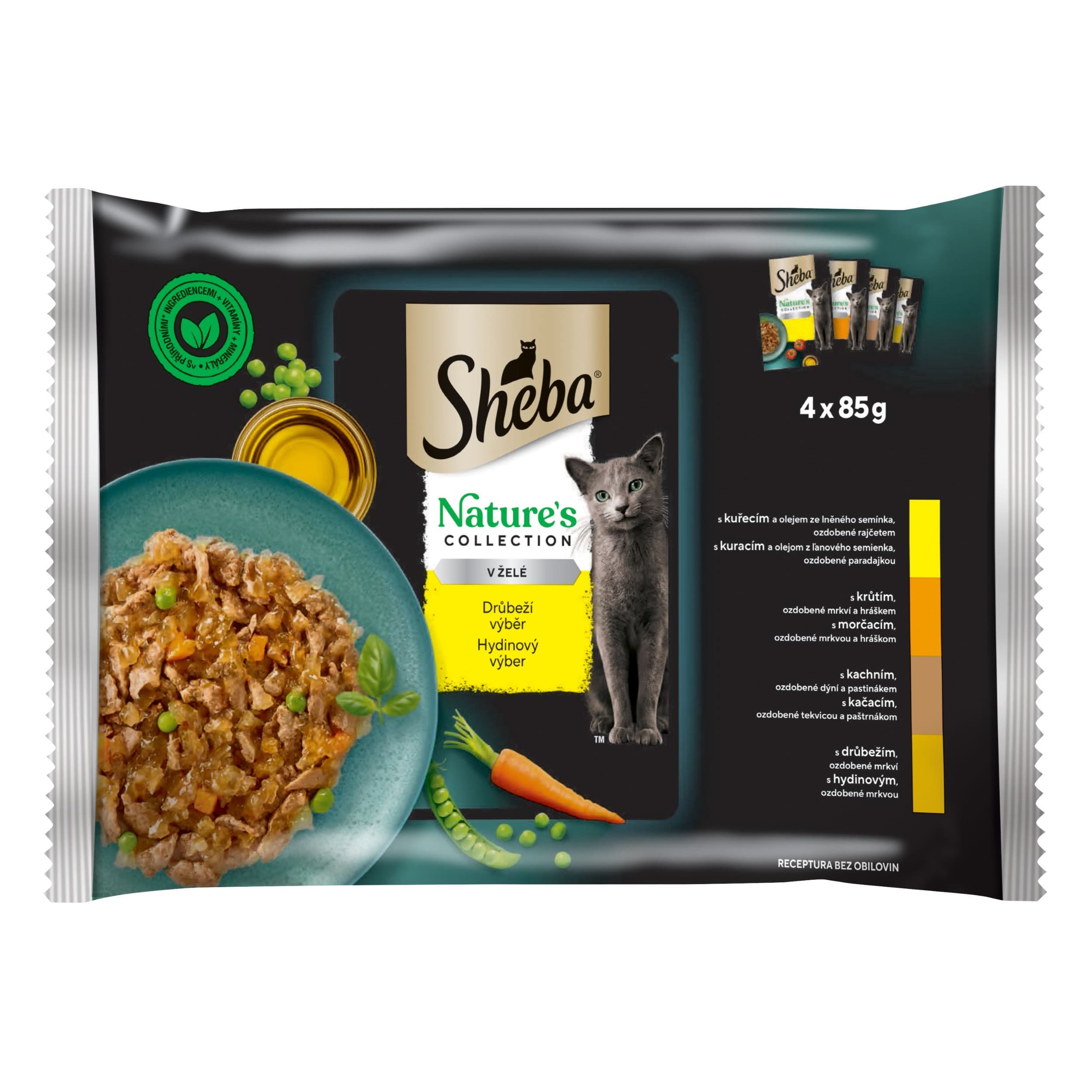 Sheba kapsičky Nature Drůbeží výběr 340g
