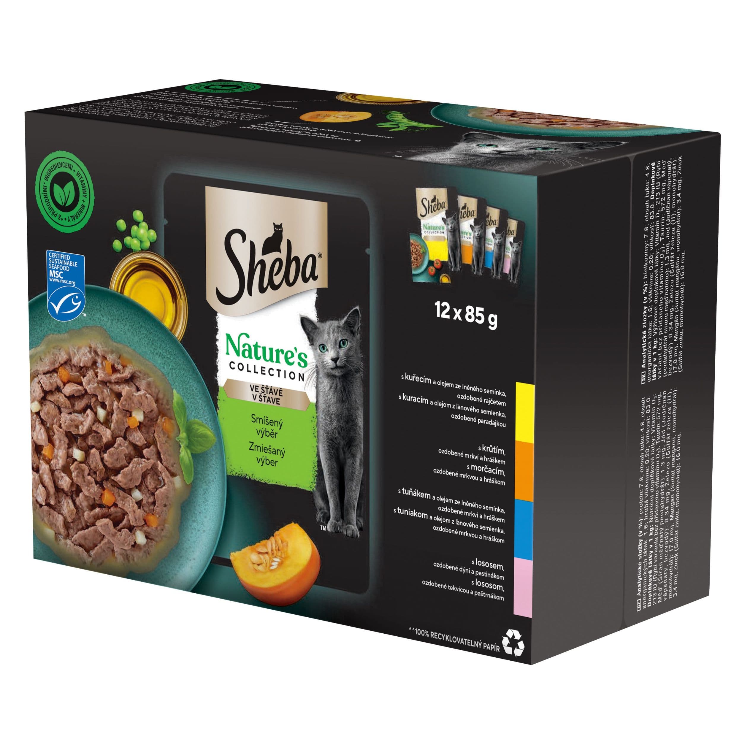 Sheba kapsičky Nature Mixovaný výběr 1020g