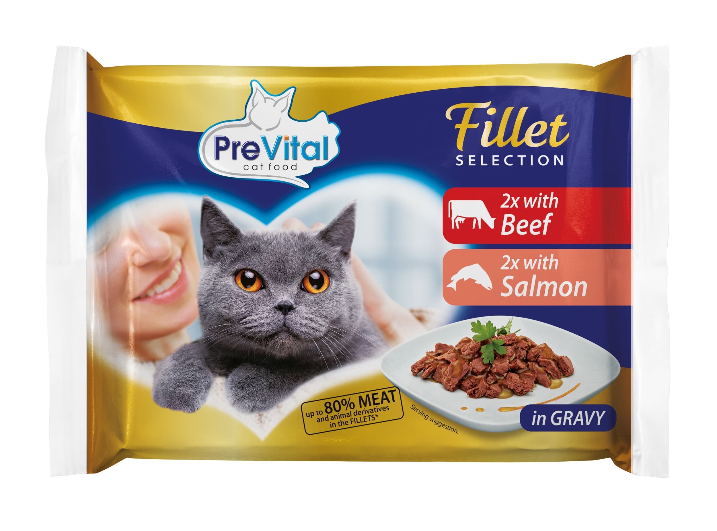 PreVital Kompletní krmivo pro dospělé kočky 4x85 g
