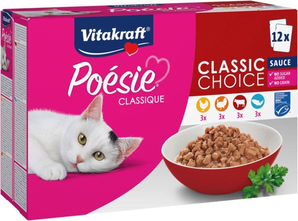 Vitakraft Poésie Classique multipack mix ve šťávě 12 x 85 g