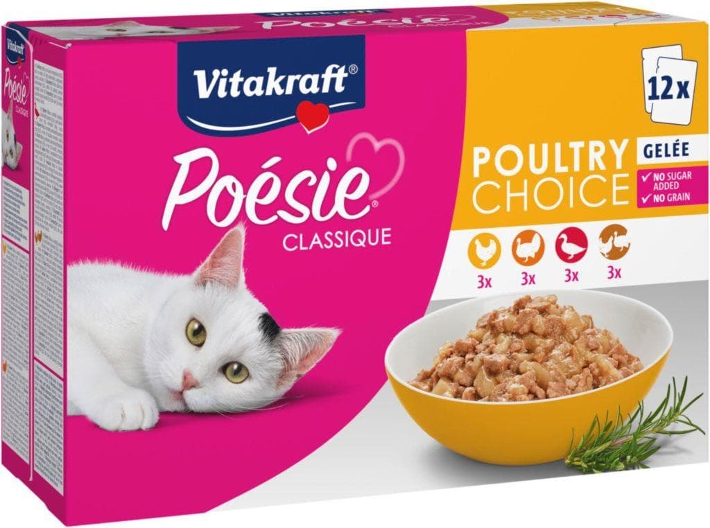 Vitakraft Poésie Classique multipack drůbež v želé 1020g 12x85g