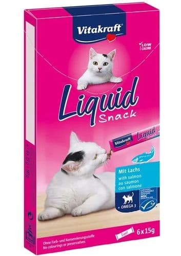 Vitakraft Cat Liquid Snack losos 6x15 g