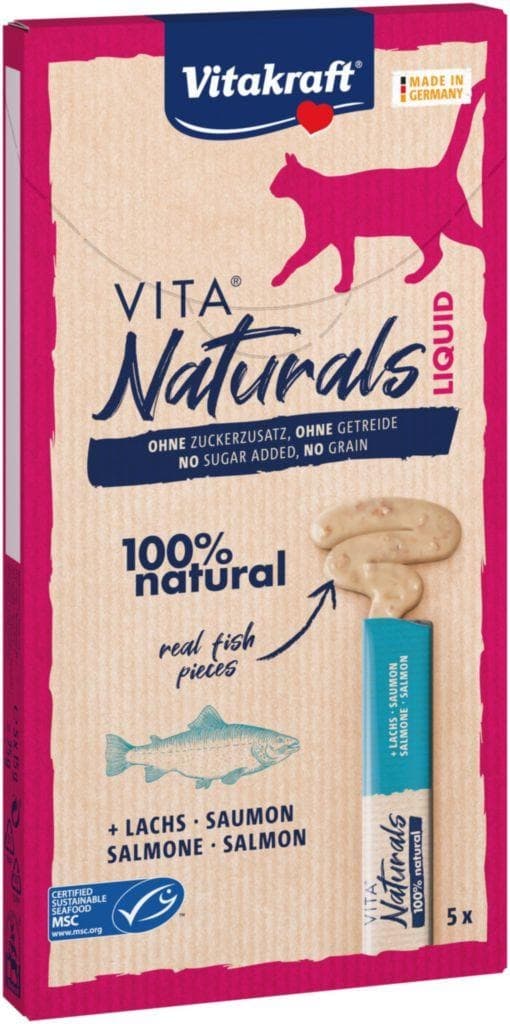 Vitakraft Vita naturals liquid losos 5x15g