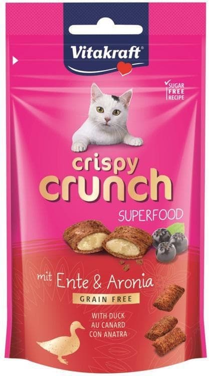 Vitakraft Crispy Crunch s kachnou a aronií pro kočky 60 g