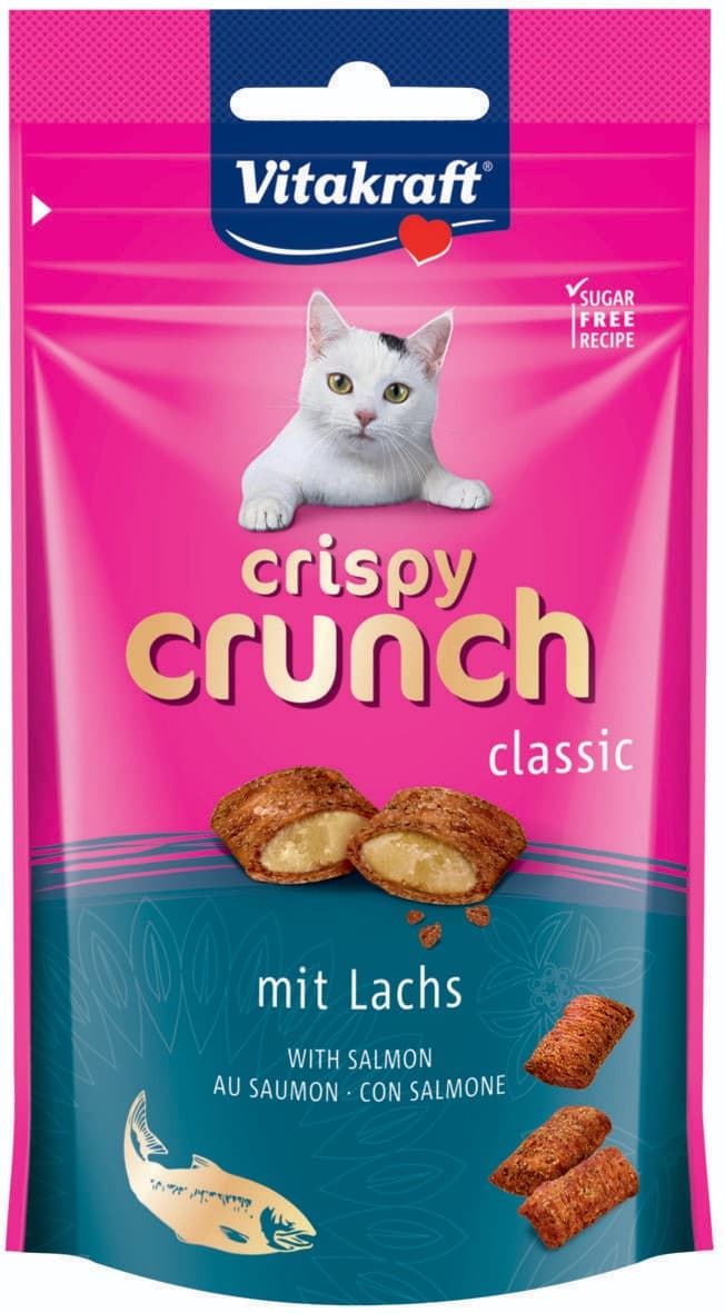Vitakraft Cripsy Crunch Losos pro kočky 60 g