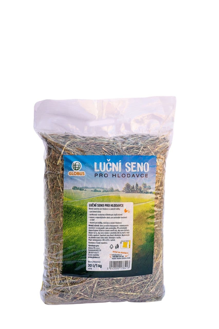 Luční seno pro hlodavce 30l 1 kg