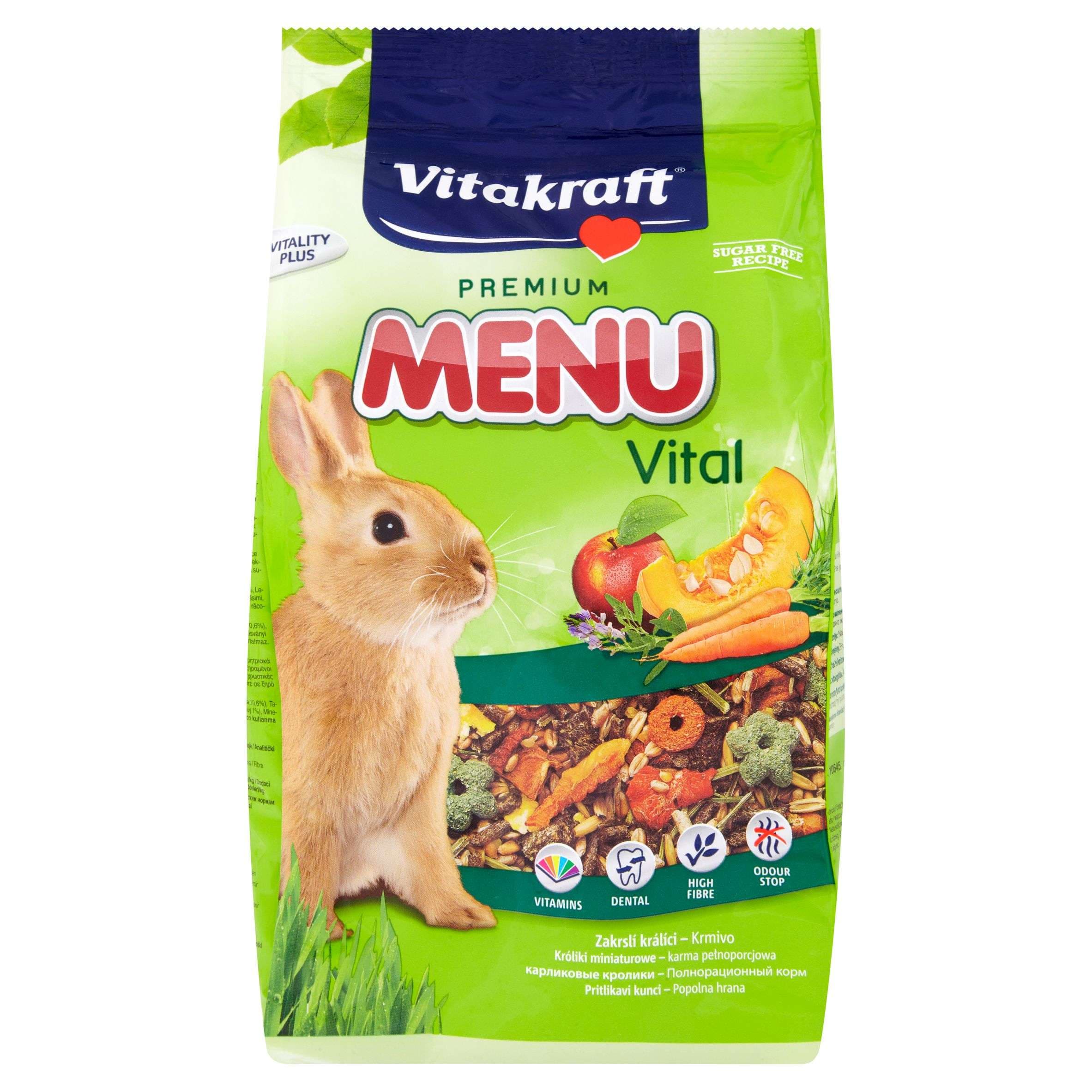 Vitakraft Premium menu vital krmivo pro zakrslé králíky 1 kg