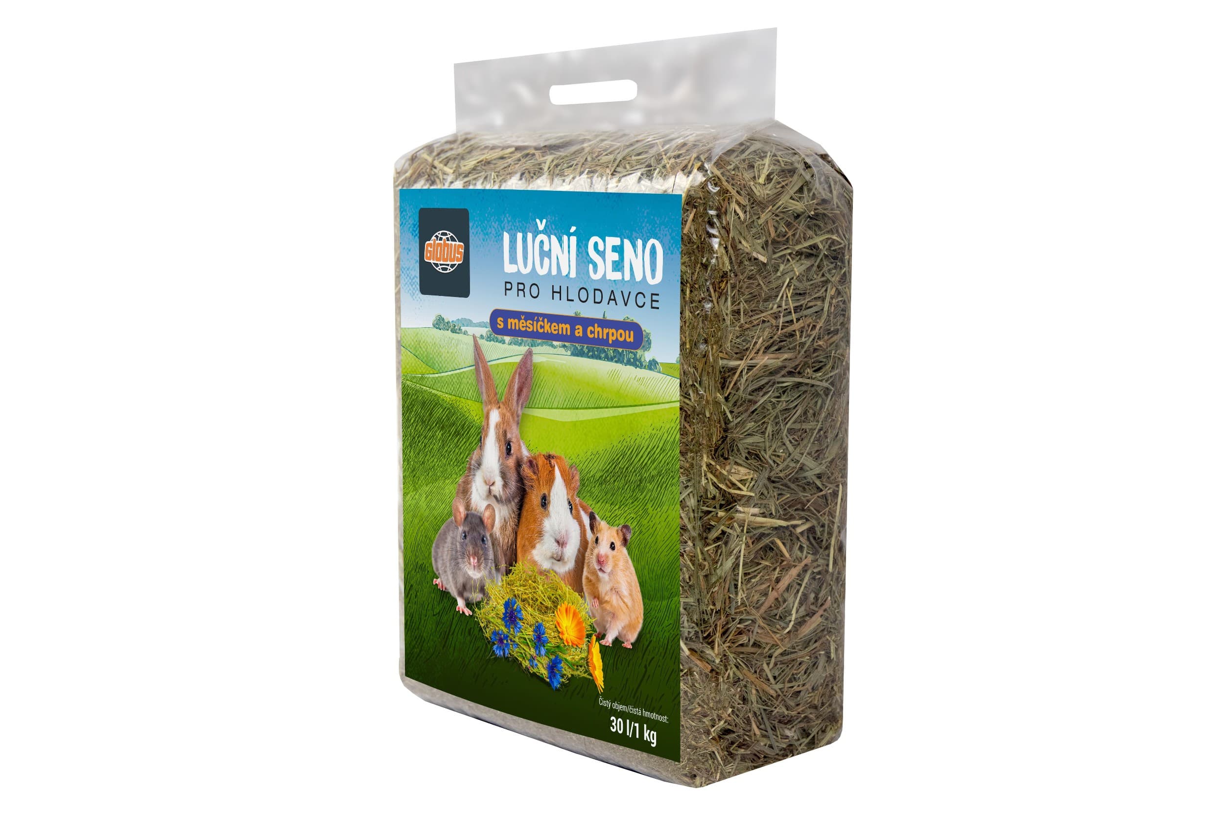 Luční seno s měsíčkem a chrpou 1kg