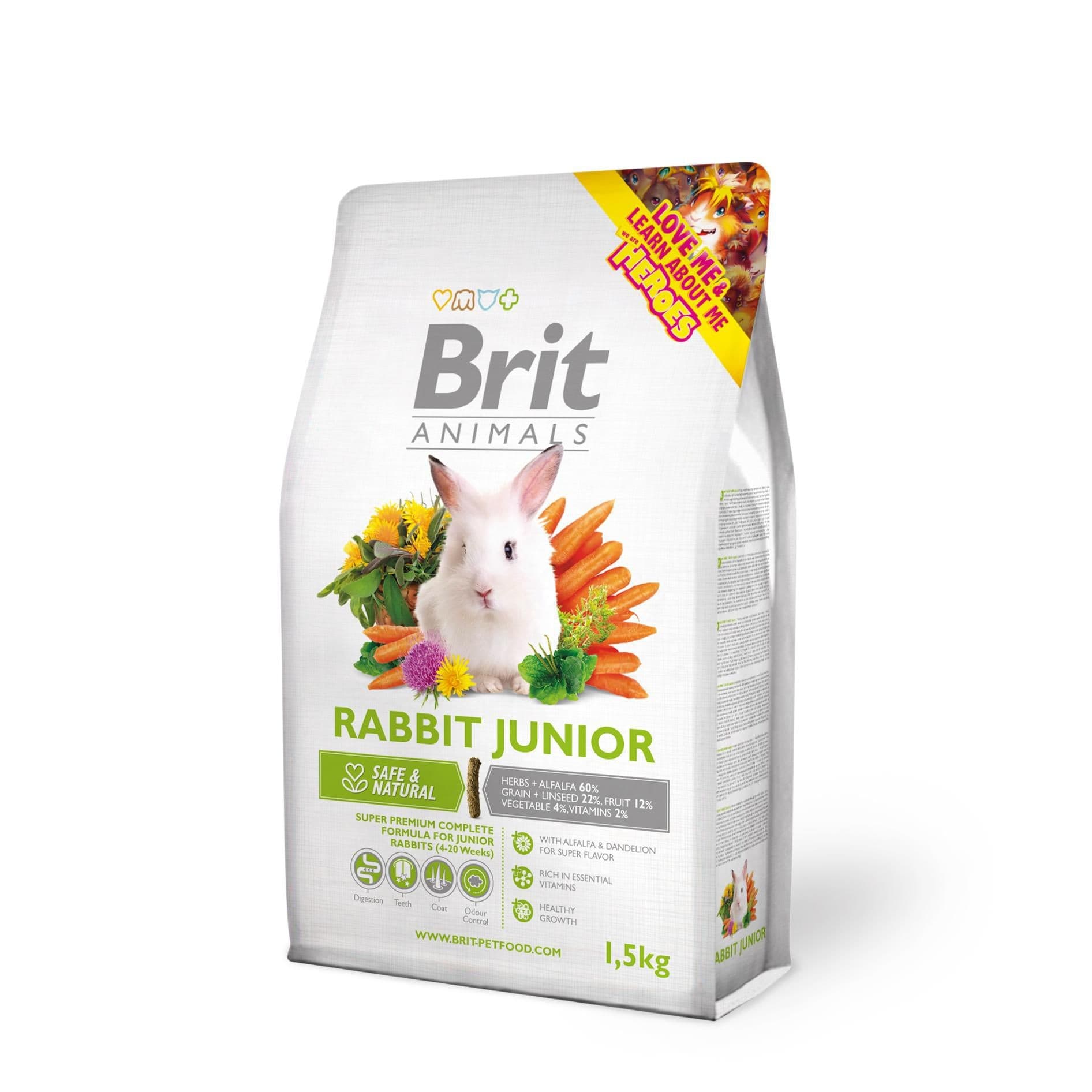 Brit Animals  Rabbit Junior Complete 1500g