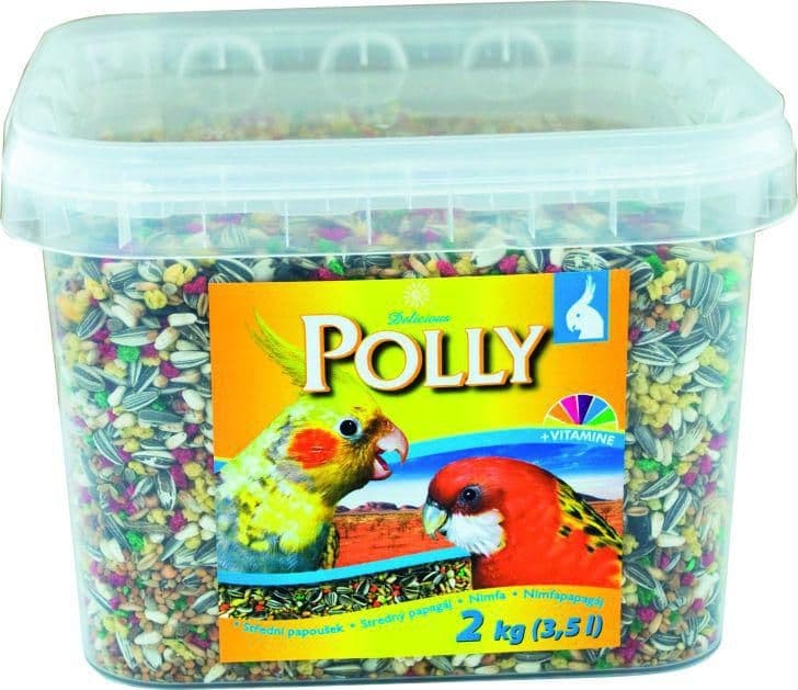 Polly Střední papoušek kyblík 2 kg