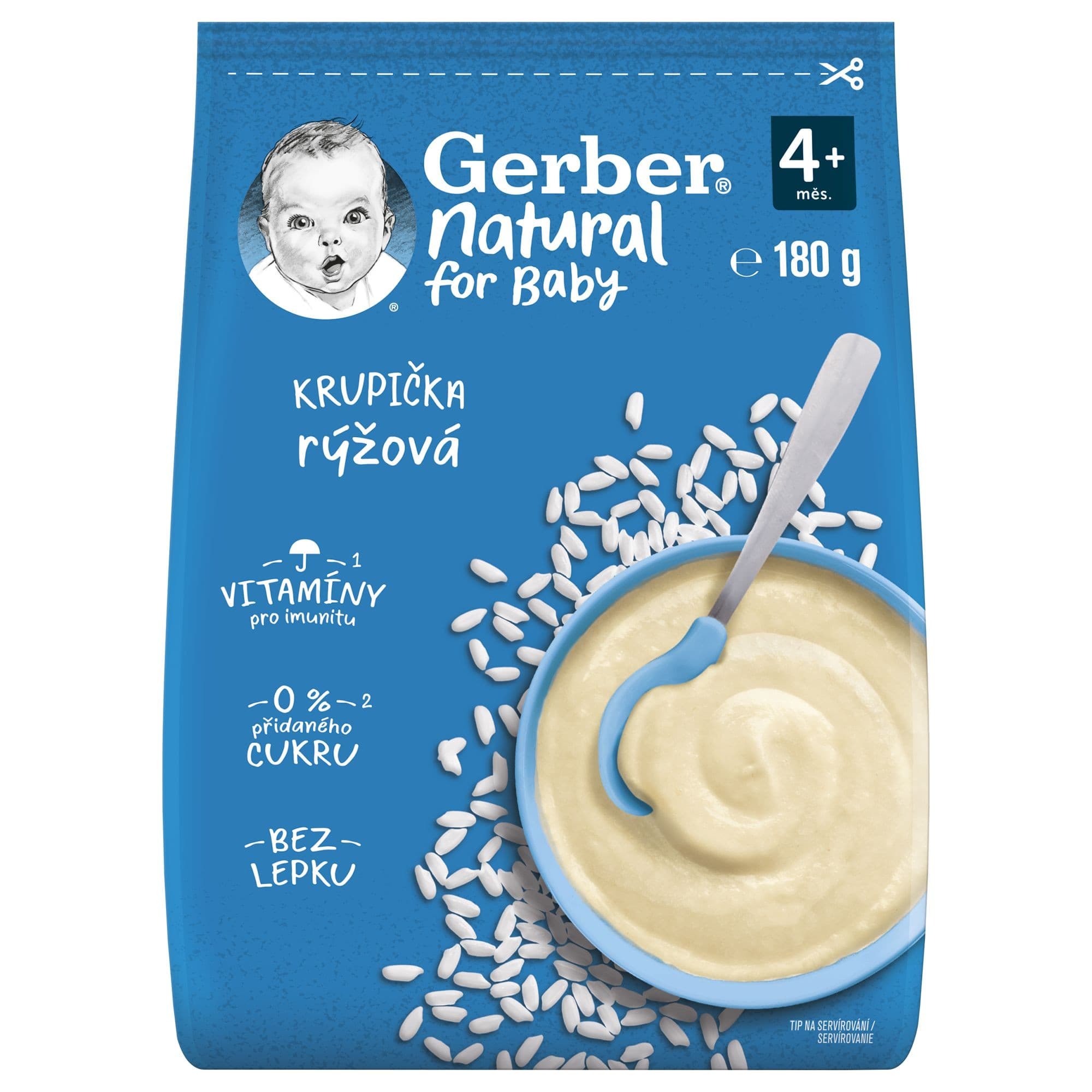 Gerber Natural Rýžová krupička 4m+ 180 g
