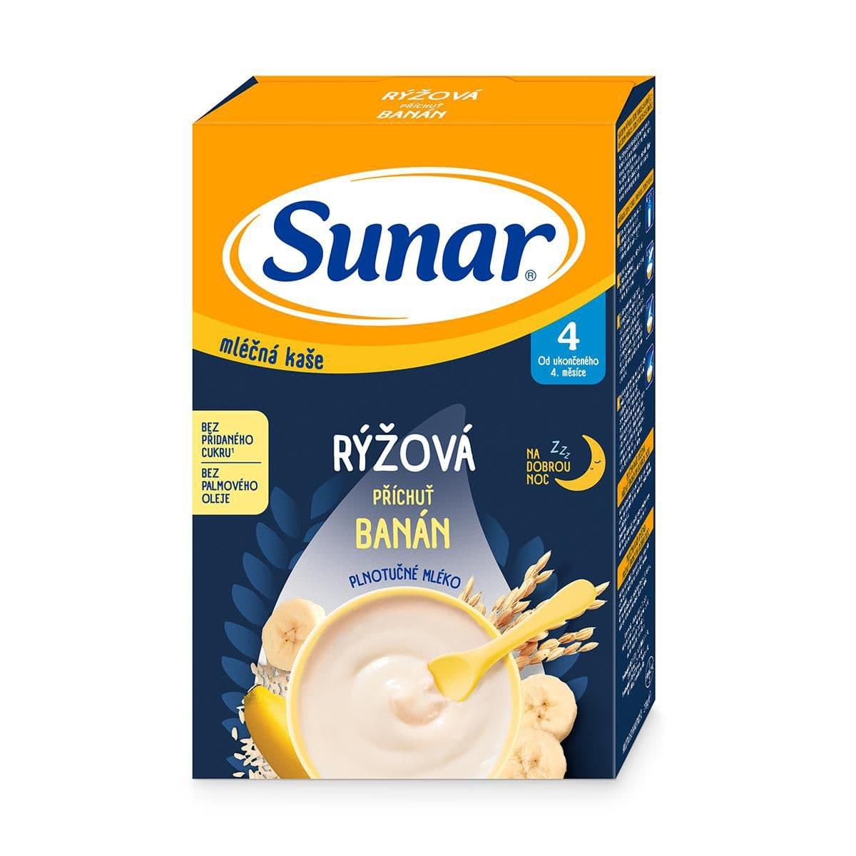 Sunar Mléčná kaše rýžová příchuť banán na dobrou noc 210 g