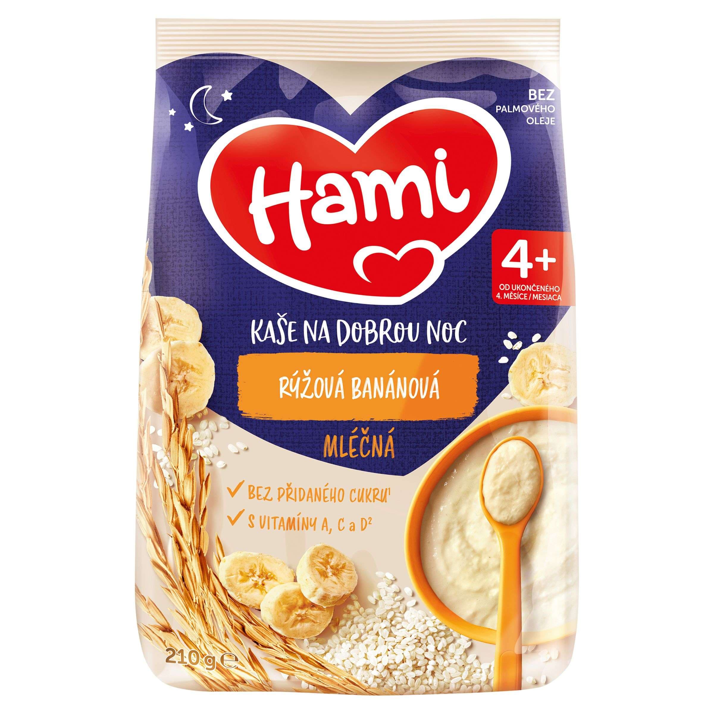 Hami Mléčná kaše rýžová banánová DN 225g