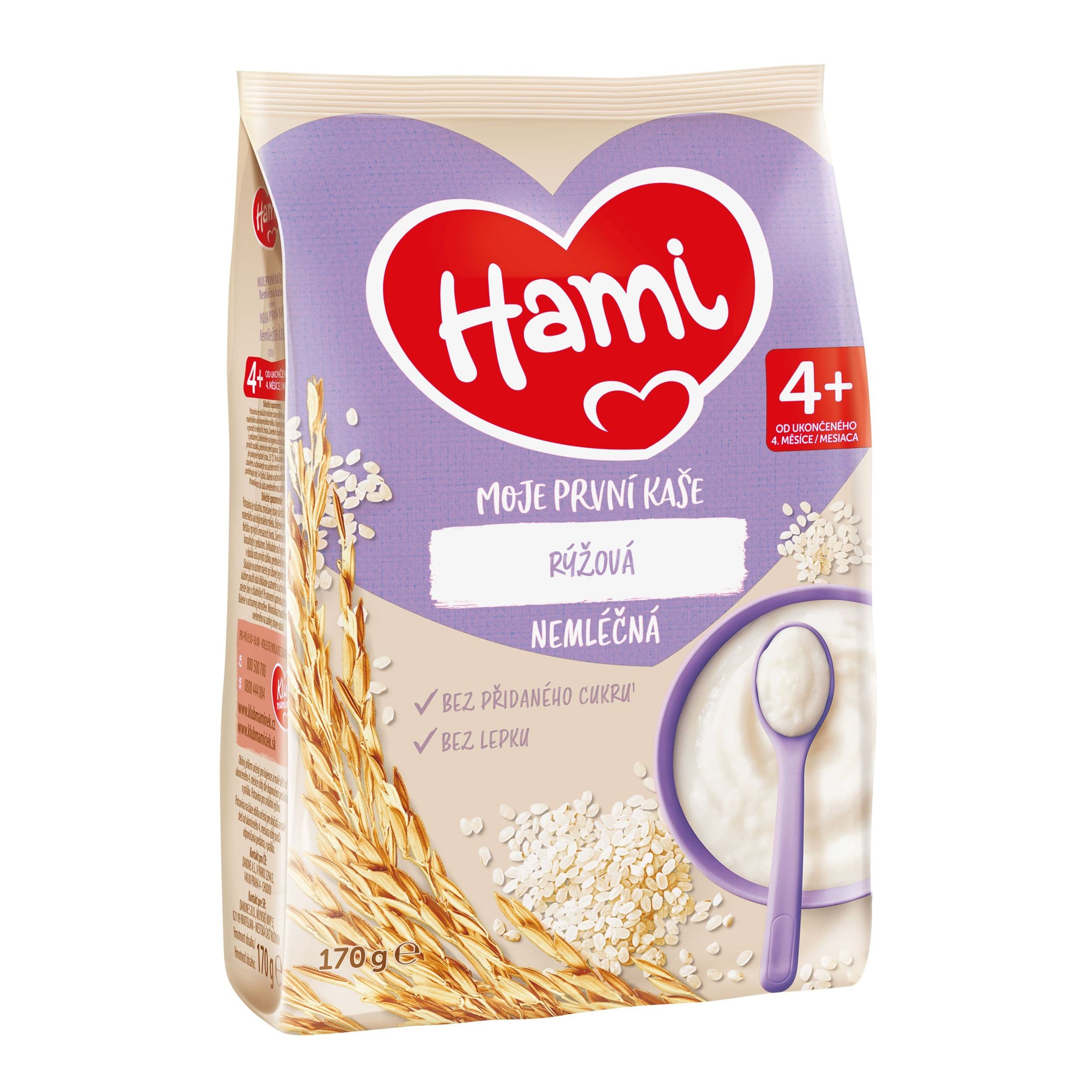 Hami Moje první kaše nemléčná rýžová 4+, 170g