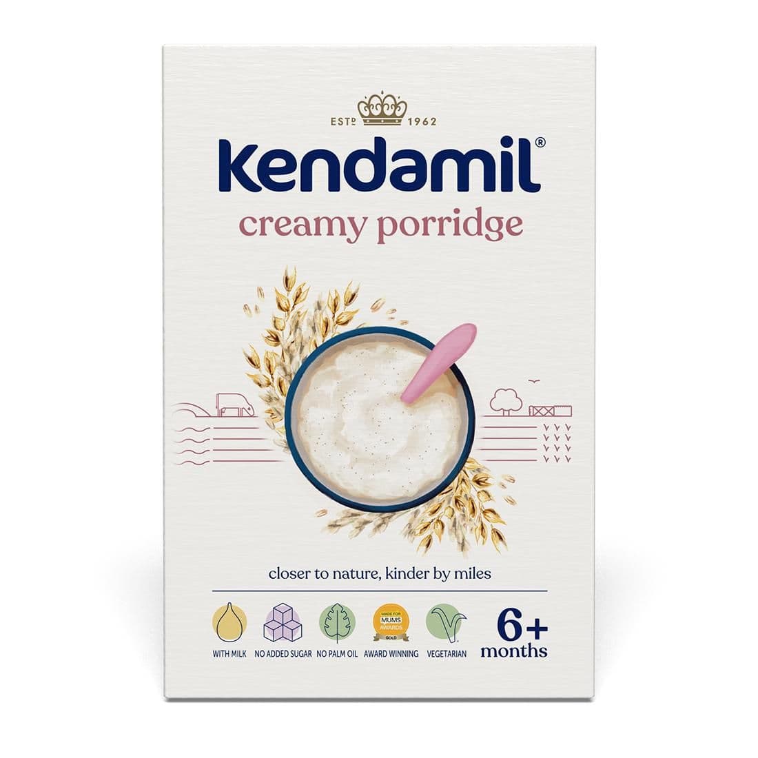 Kendamil Mléčná krémová ovesná kaše 6m+, 150 g