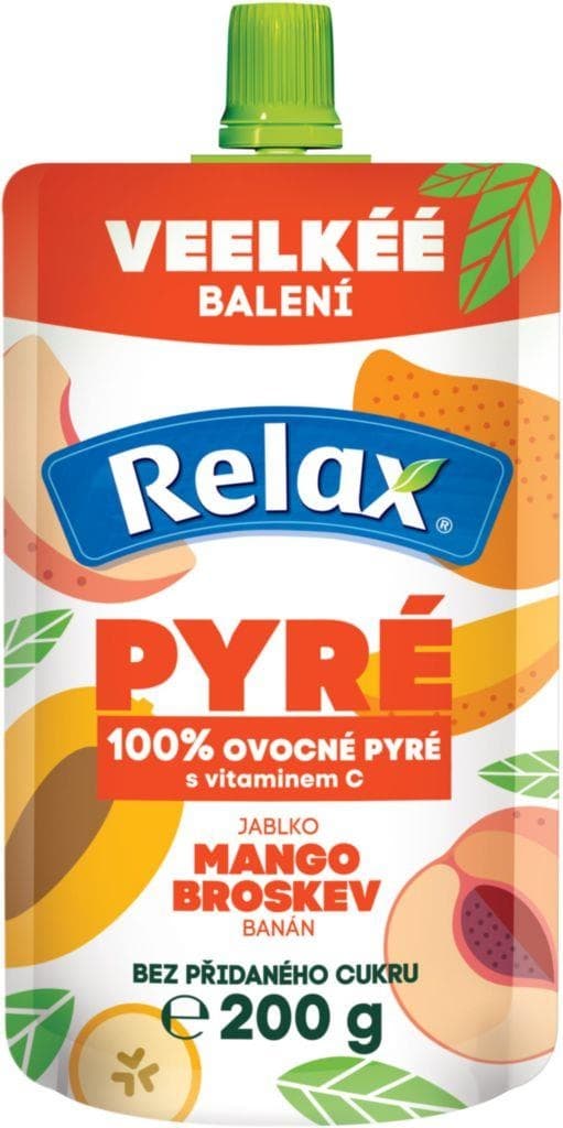 Relax Pyré 100% mango - broskev 200g