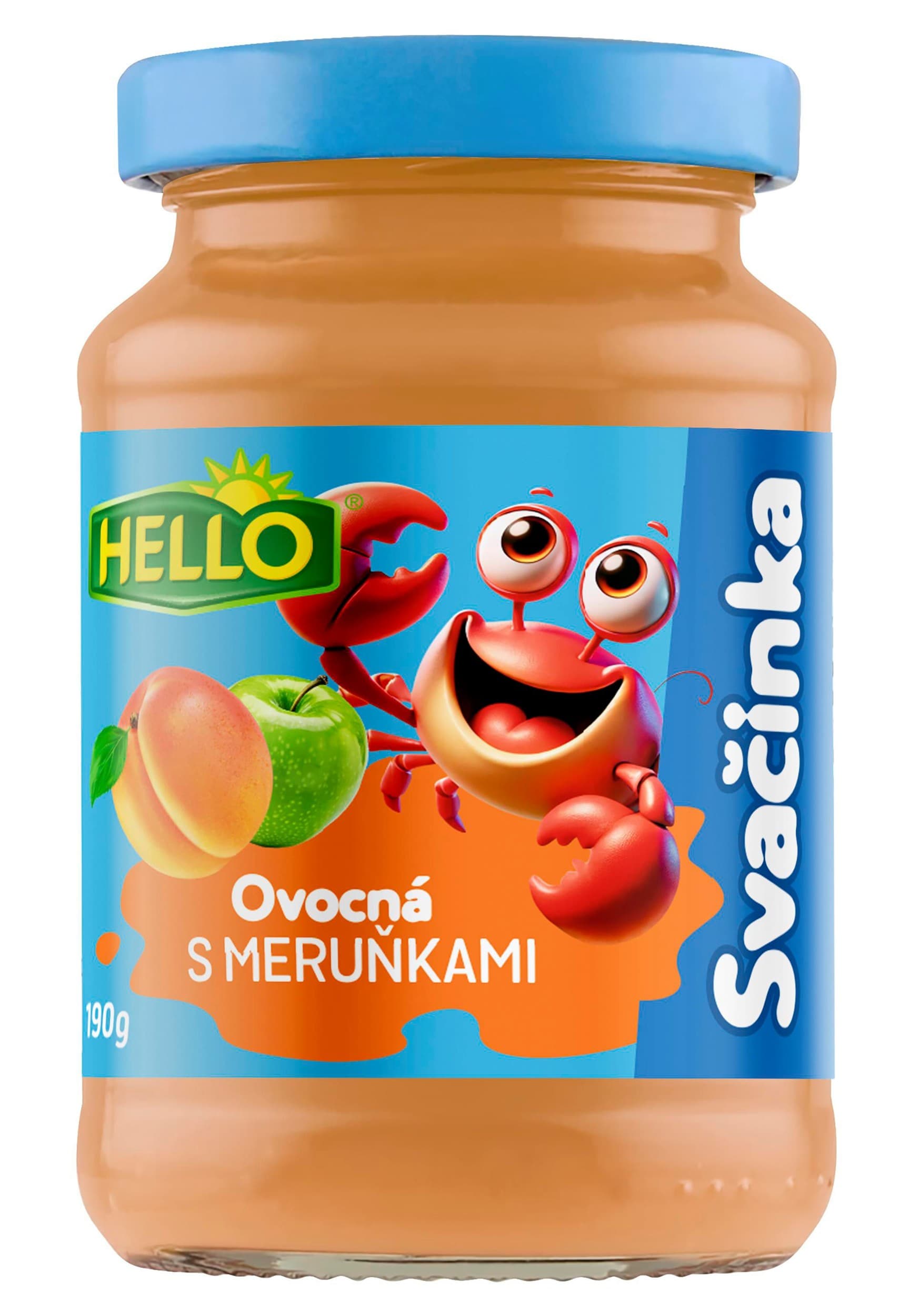 Hello Ovocná přesnídávka meruňka sklo 190 g