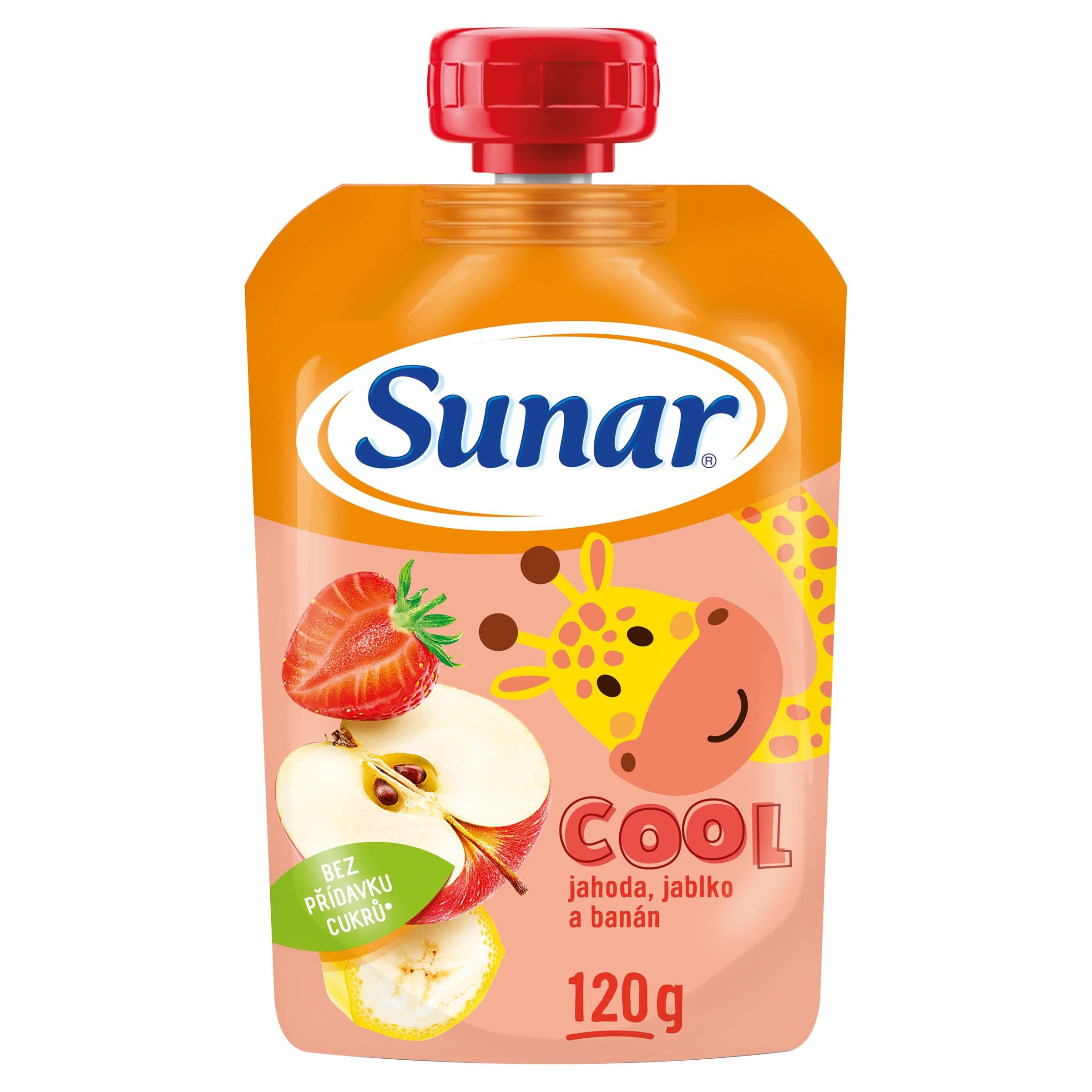 Sunar Cool ovocná kapsička jahoda, banán, jablko 12m+ 120 g
